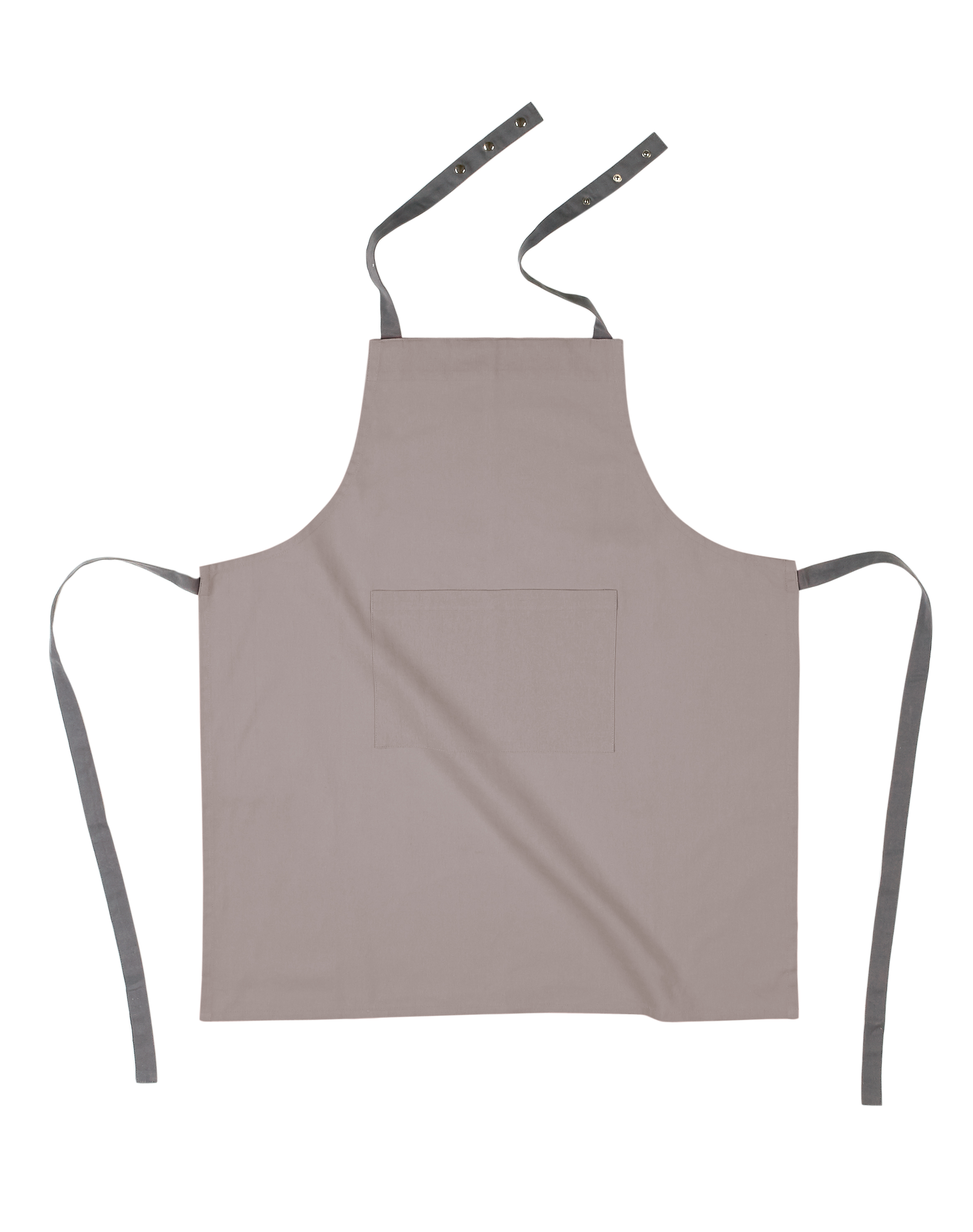 Apron solid 74x85, with press button,+hanger,taupe