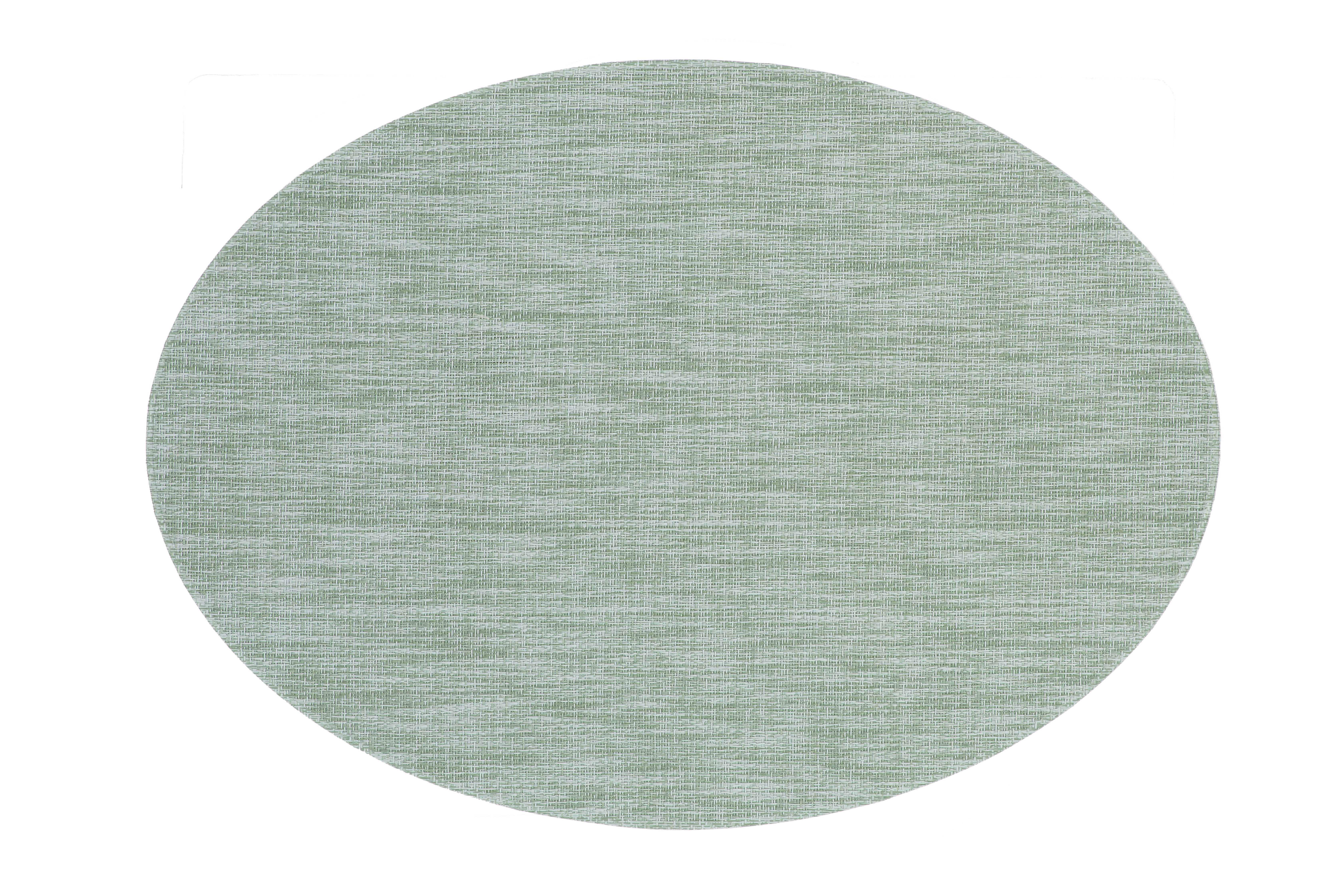 Placemat embossed oval, 33x46cm, stone green
