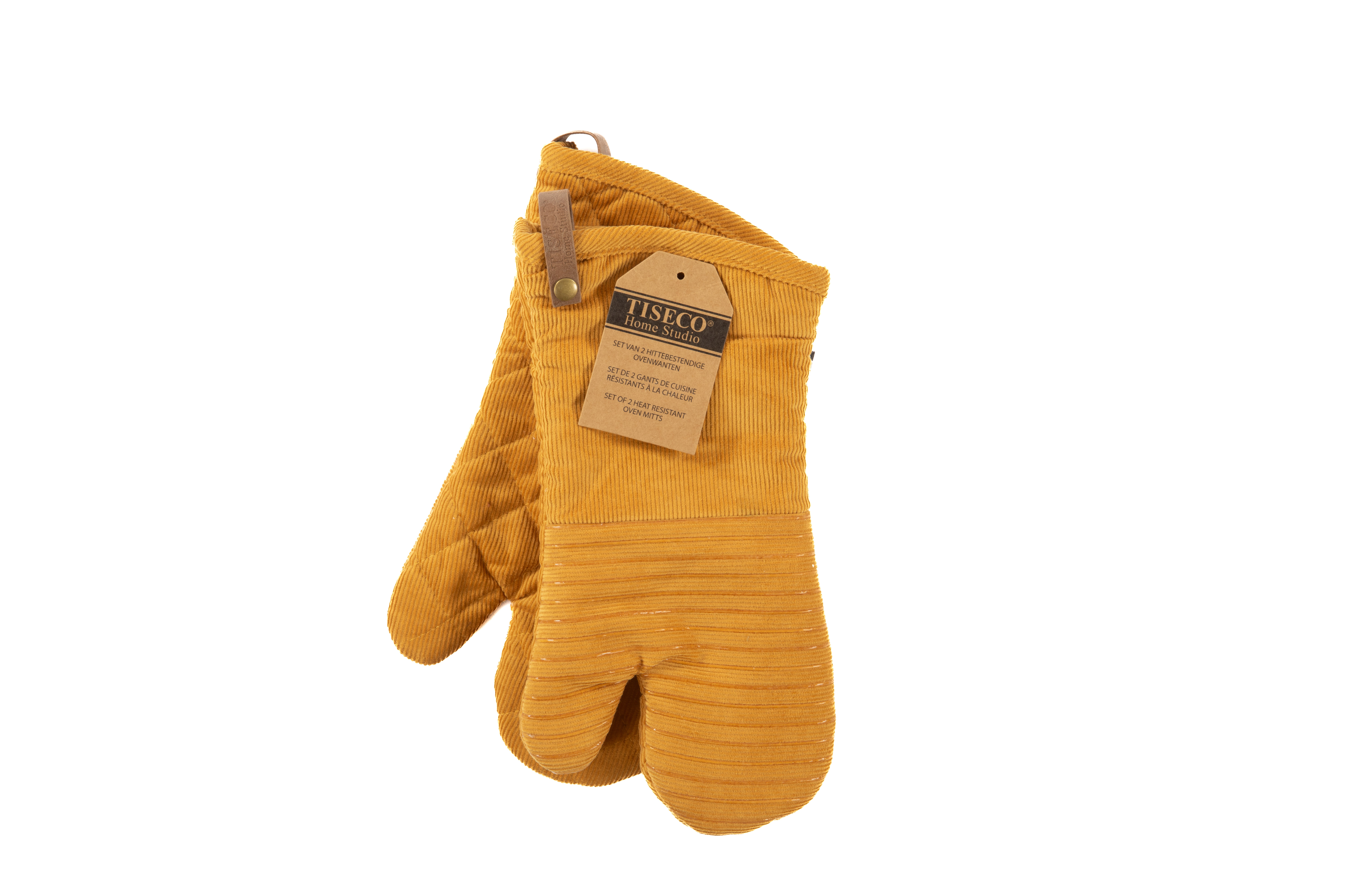 Oven mitts VELMAR - SET/2 - 17x33 cm, mustard