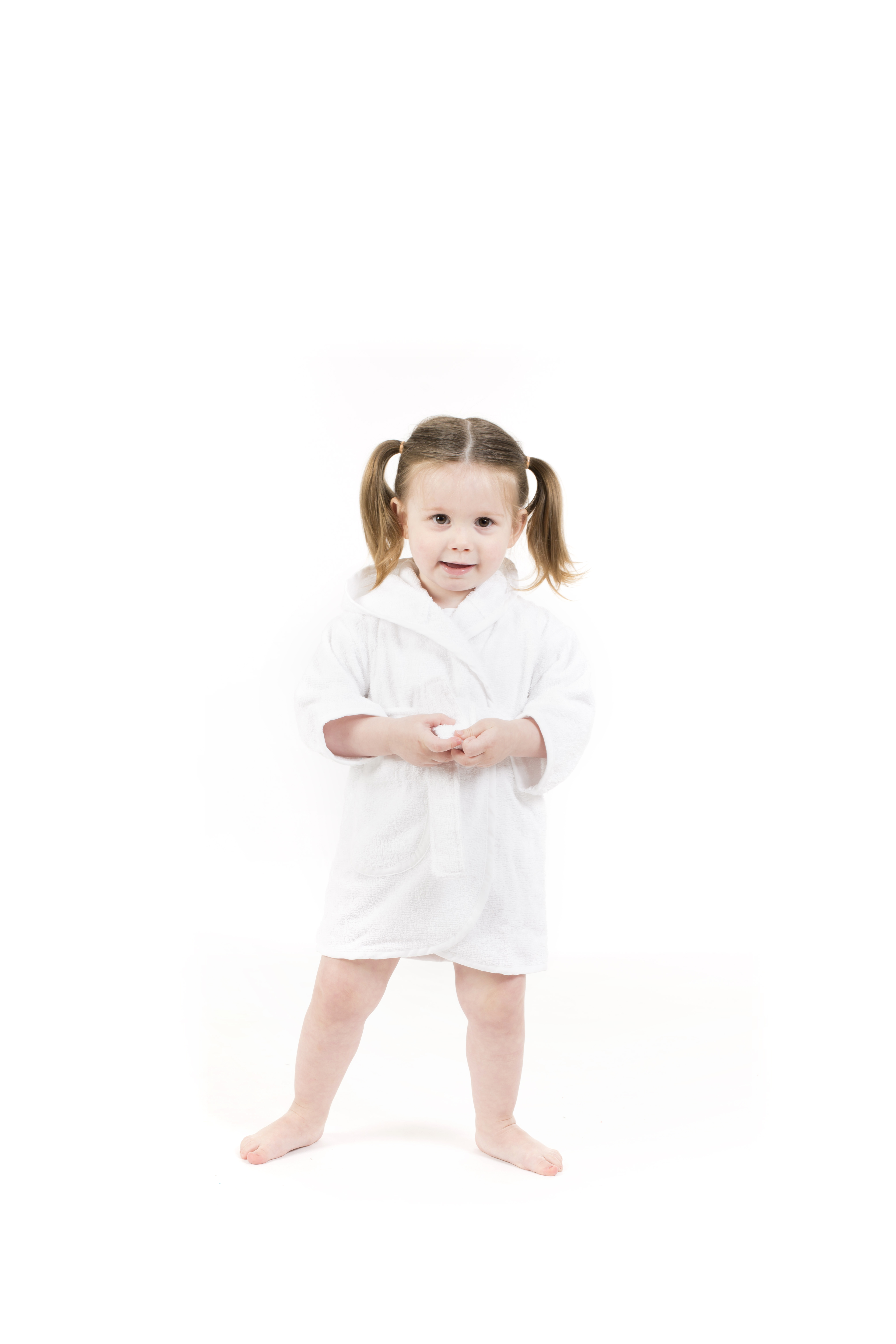 Baby bathrobe uni - 2-4 year, white