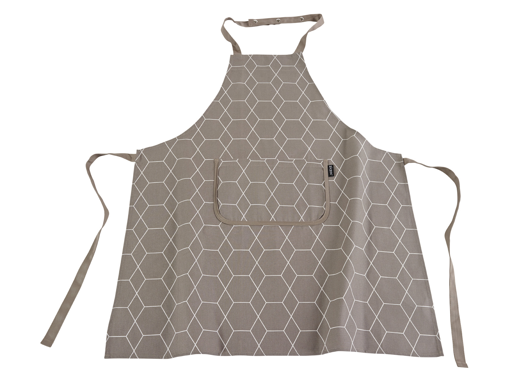 Tablier hexagon 80x85, taupe