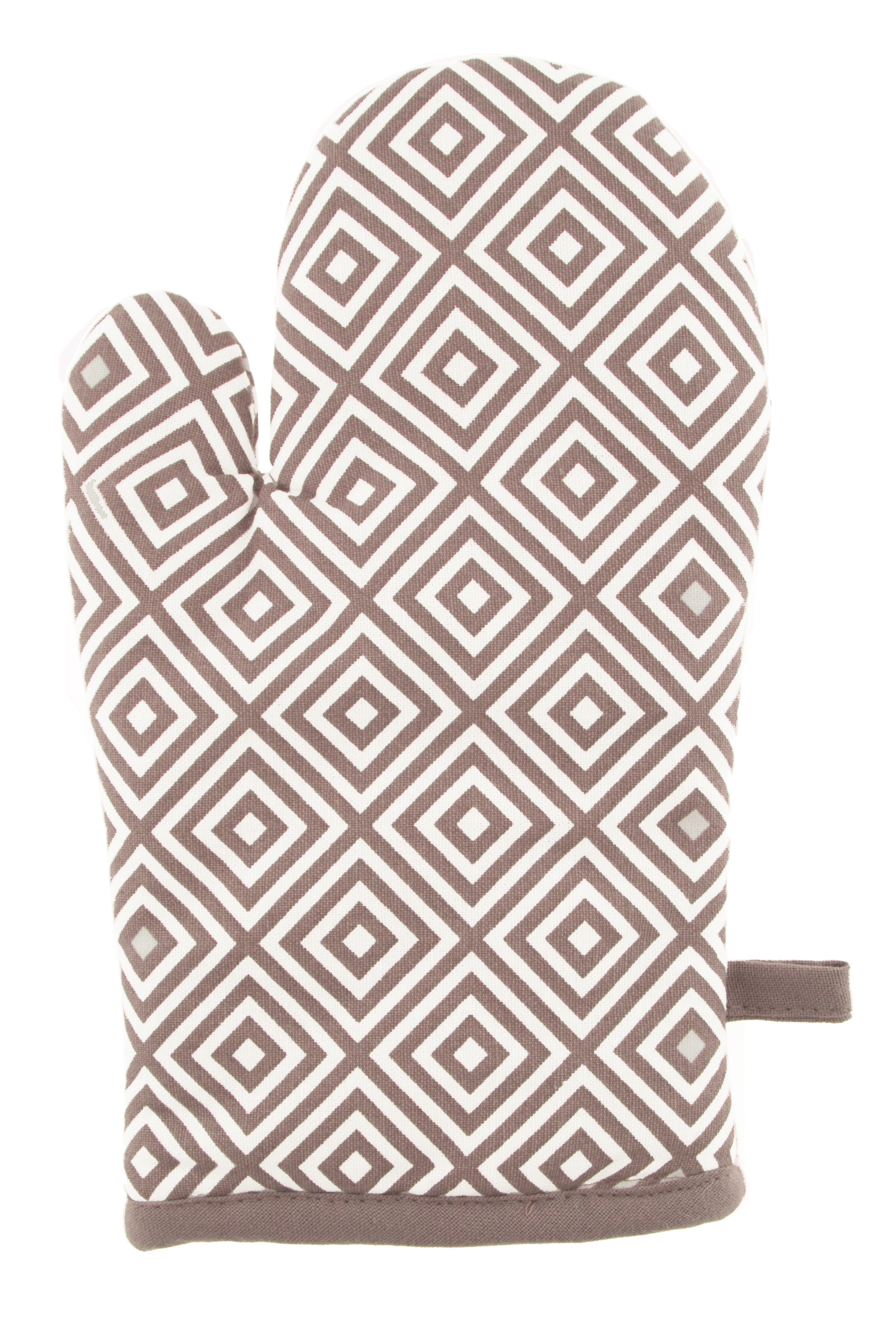 Glove geo tetris 18x28, +J-hook, taupe