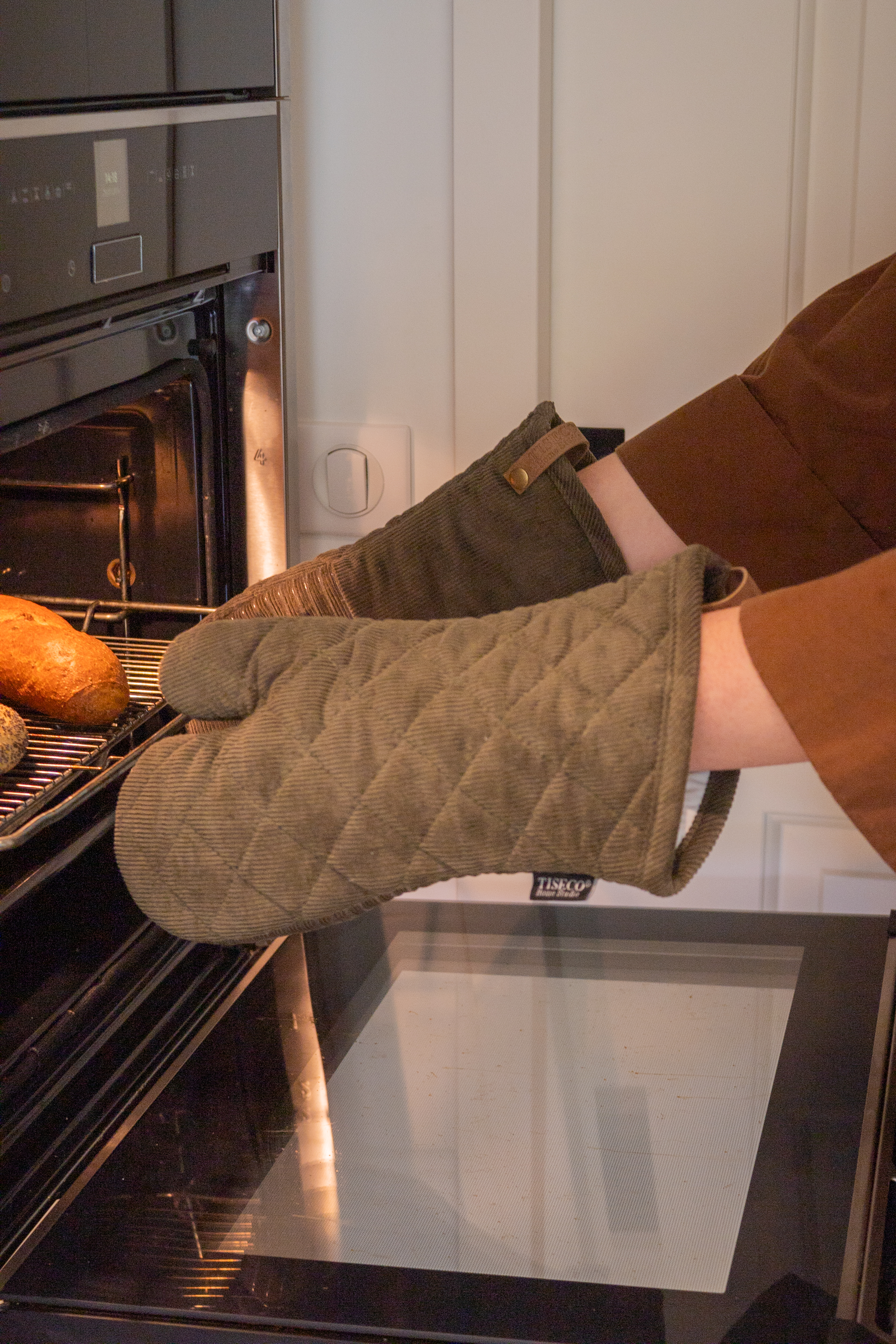 Ovenwant VELMAR - SET/2 - 17x33 cm, olijfgroen