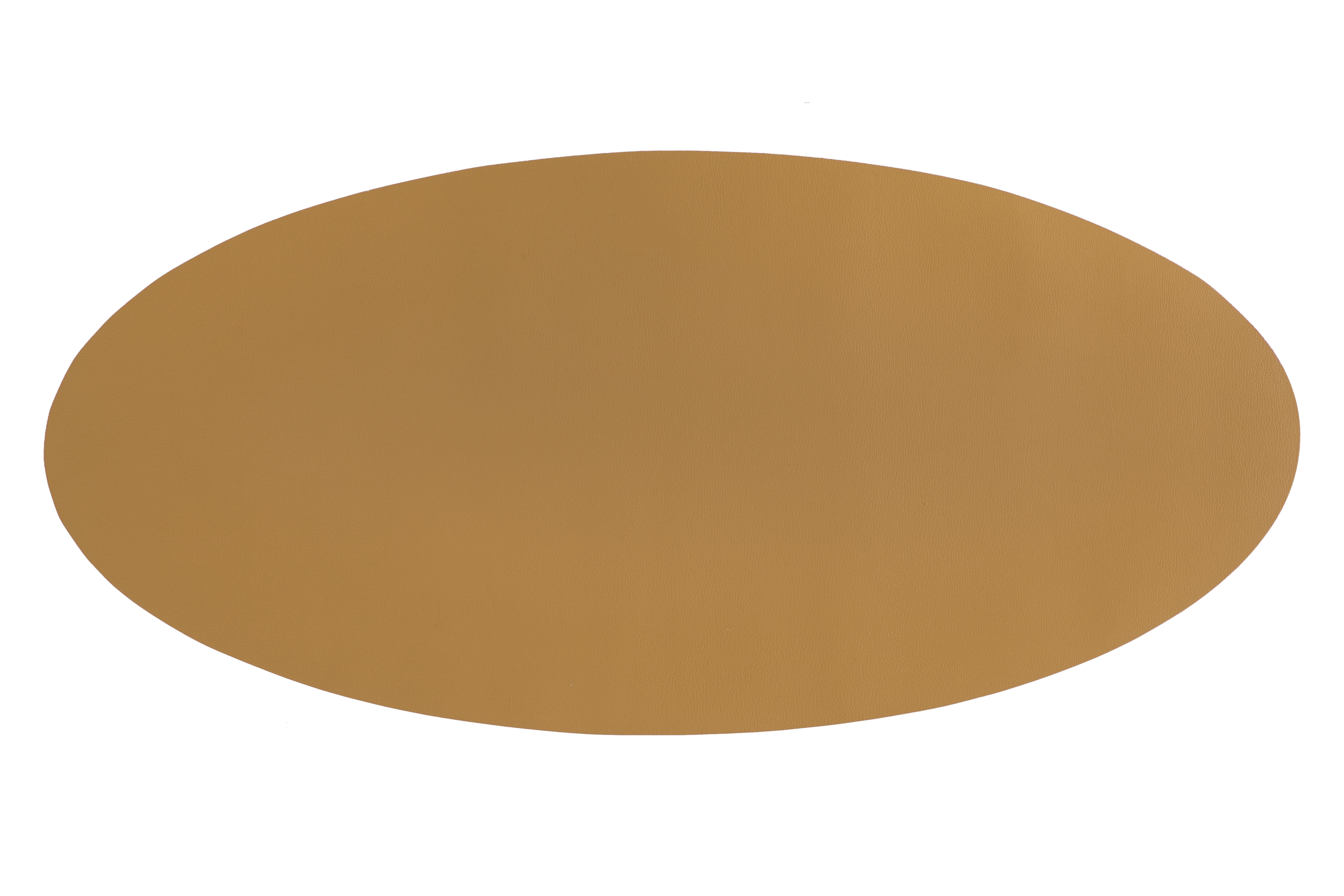Centerpiece mat oval -Leather look imitation  33X70cm, camel