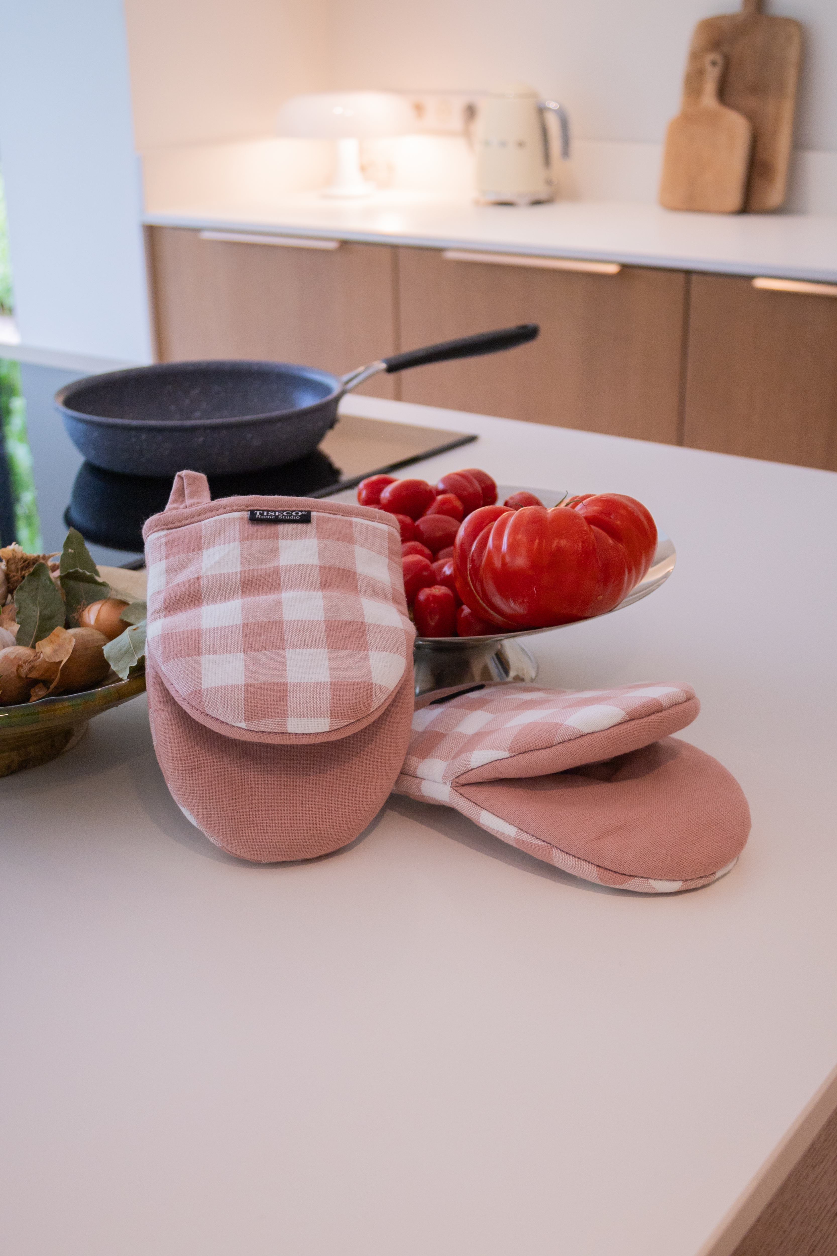 Gripper GINGHAM - SET/2 - 13x19 cm, roze