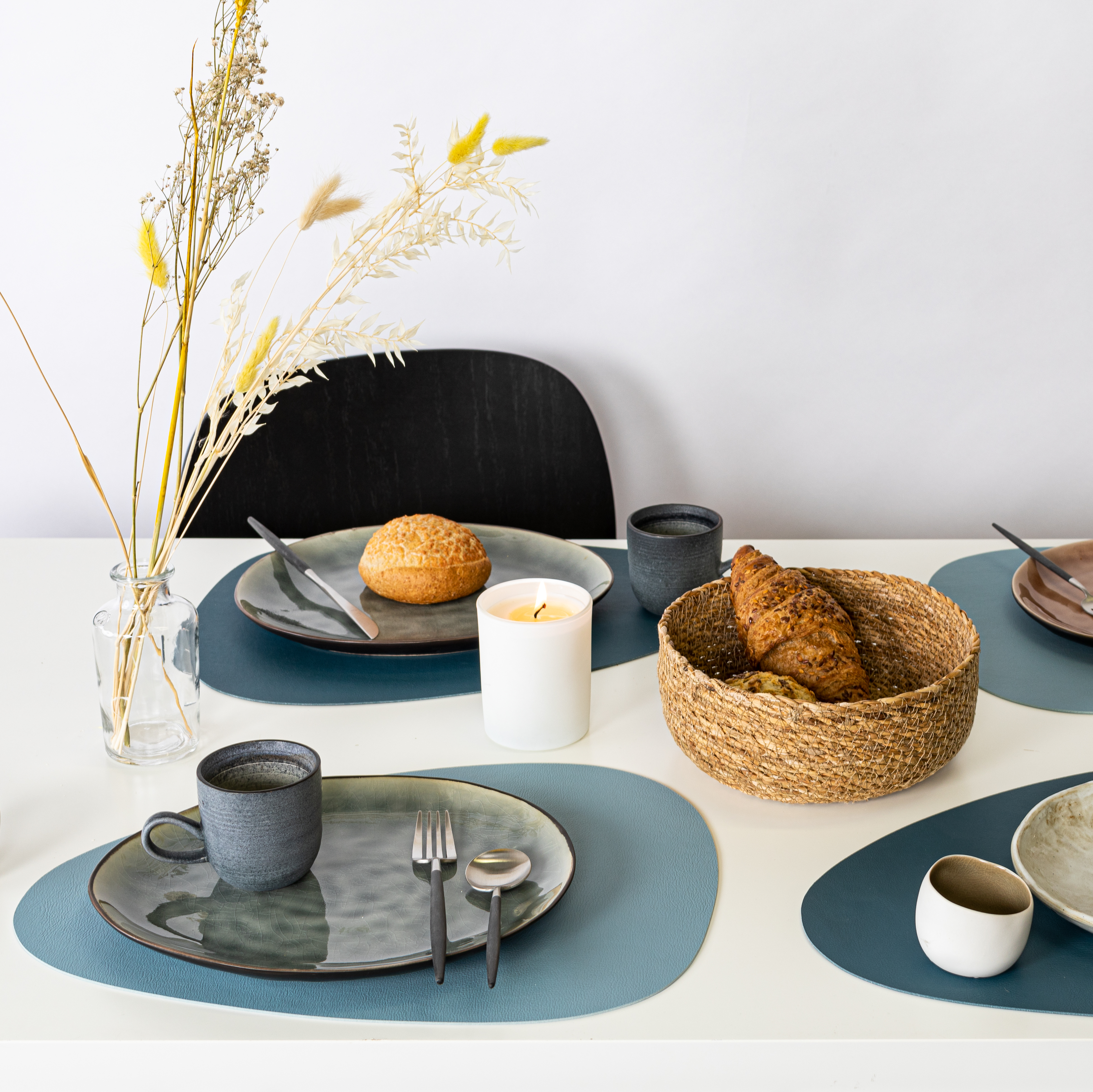 Set de table STONE - TOGO - 43x32cm, blue