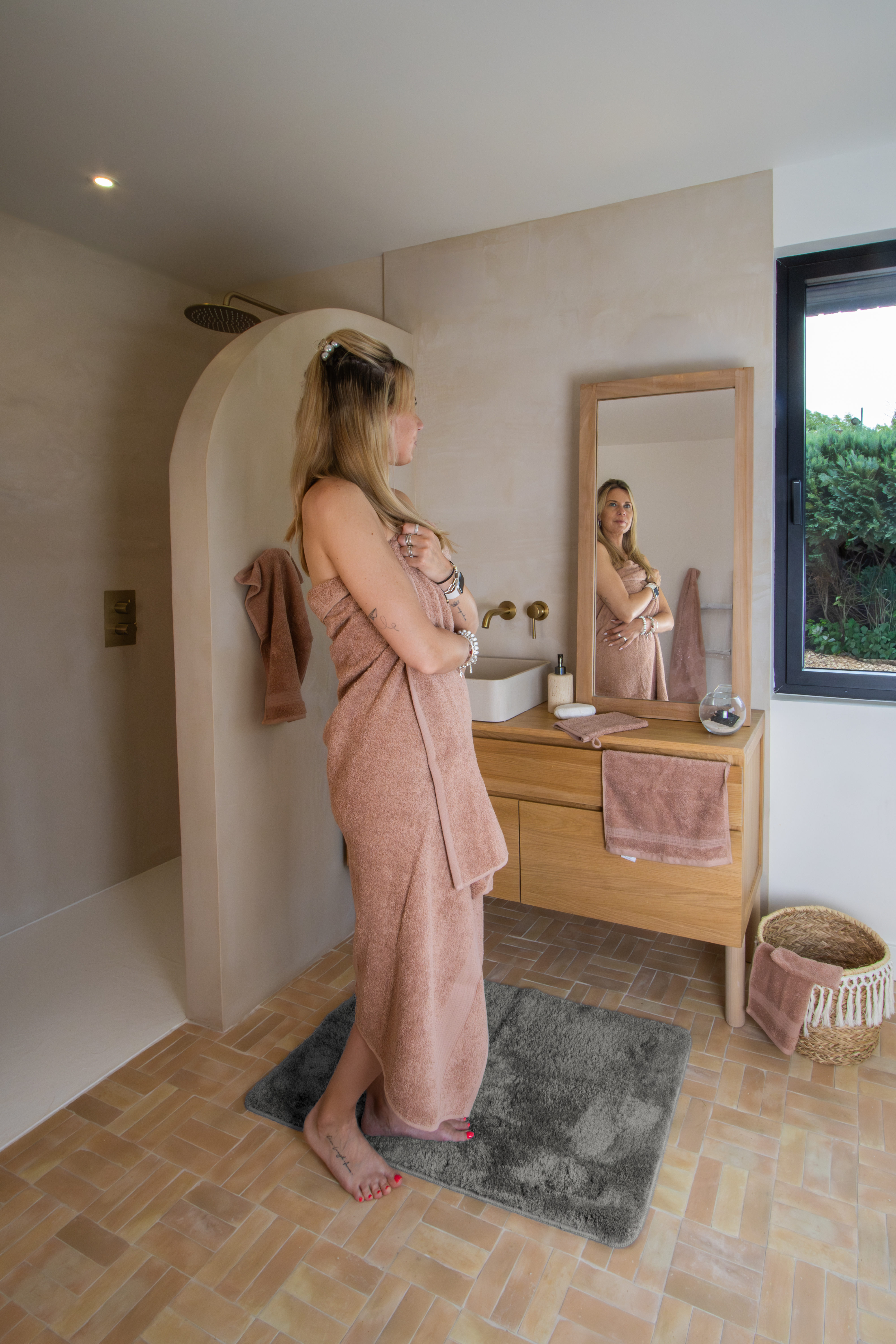 Hand towel EDEN - 50x100 cm, old pink