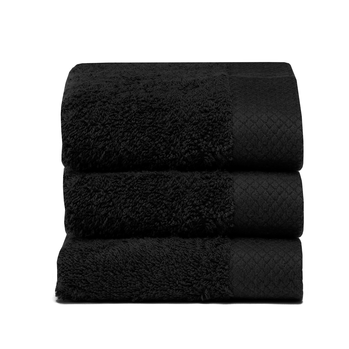 Seahorse Guest towel Pure - 30x50 cm - Black (per piece)
