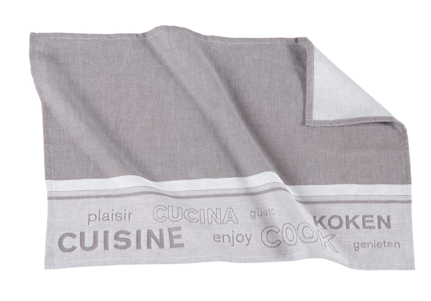 Jacquard keuken+sponshanddoek cook & joy set2, grey