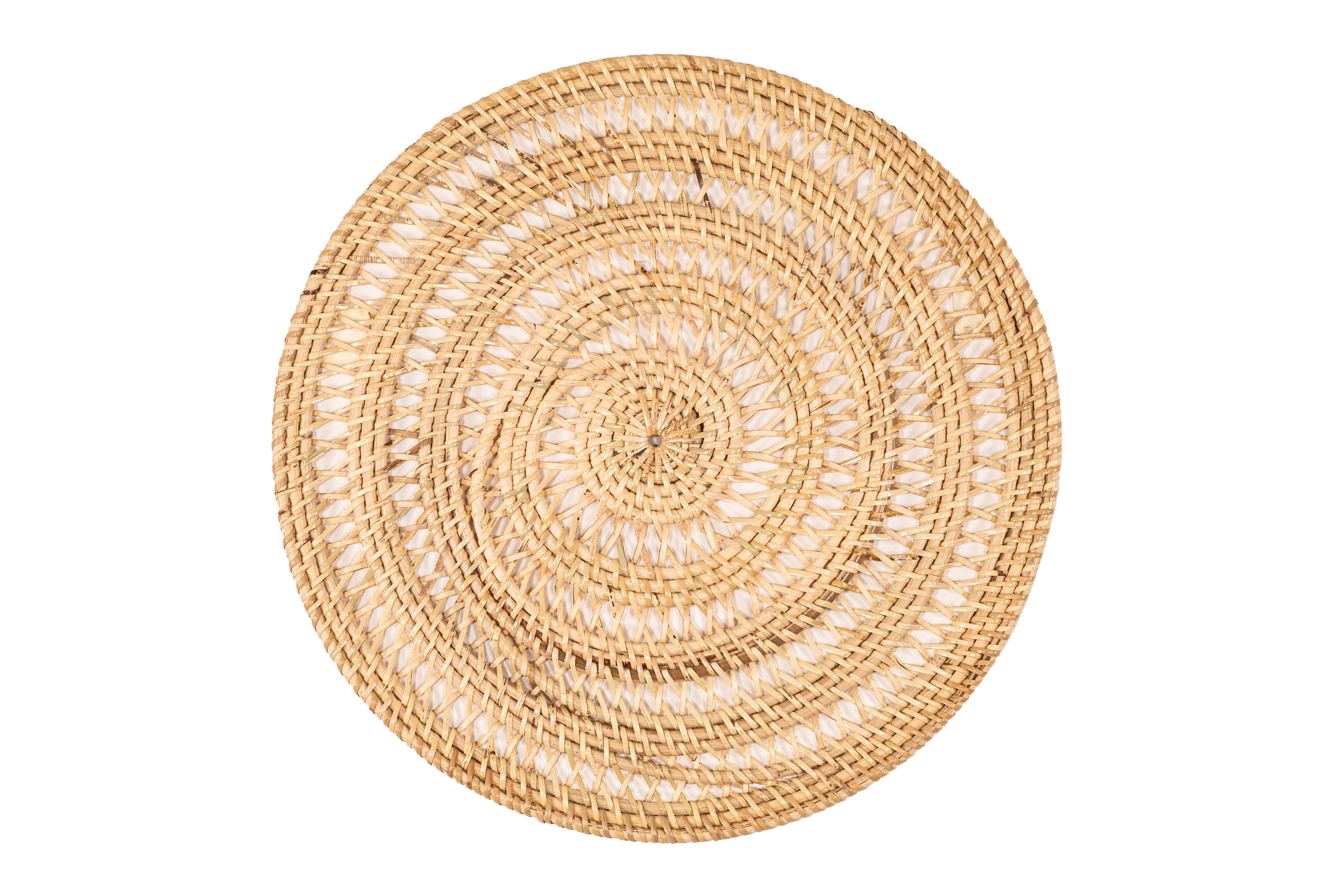 Placemat rattan, round, dia 36 cm - SPIRAL, natural