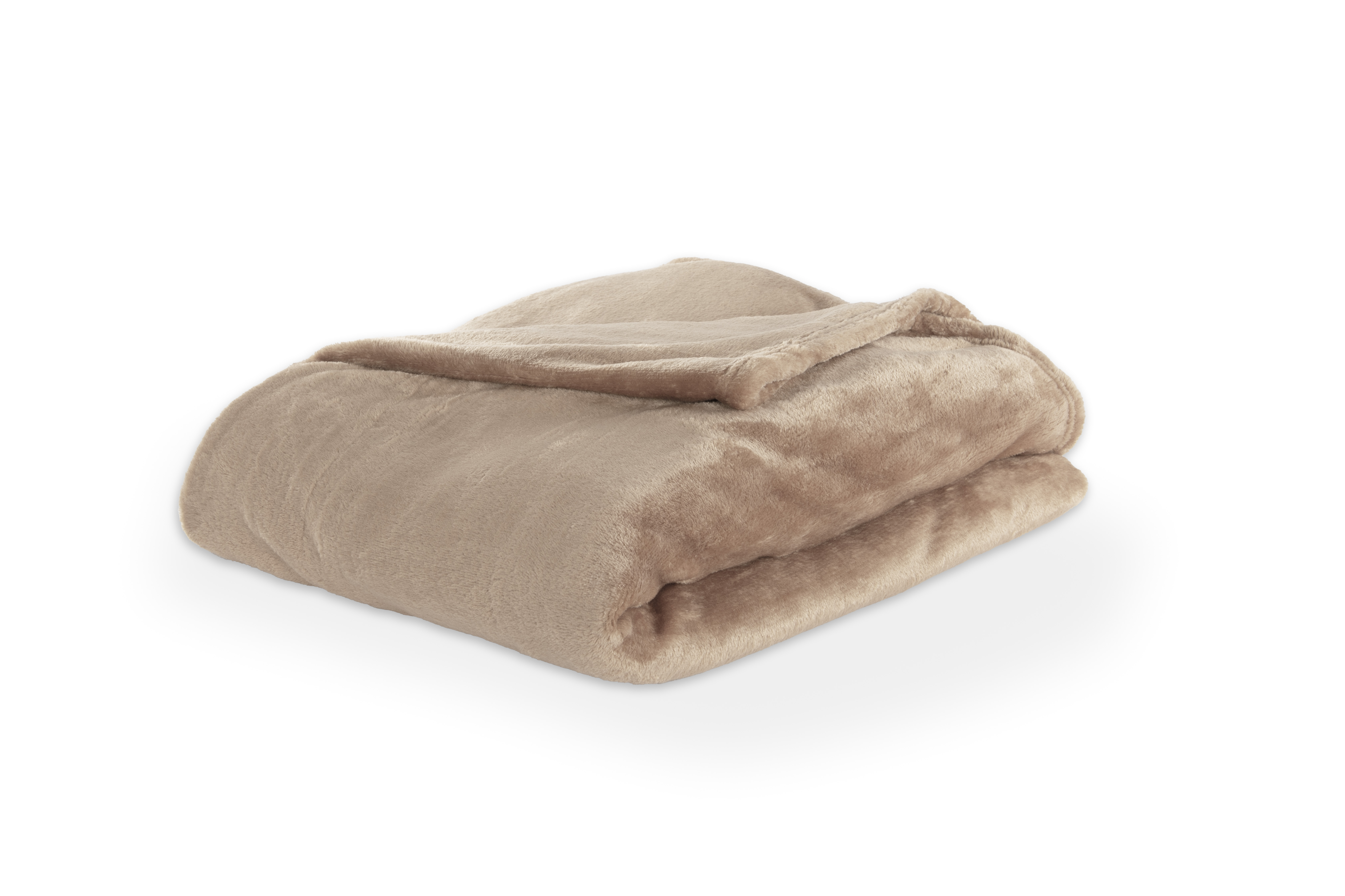Plaid COSY DELUX - Microflannel - 240x220 cm, taupe