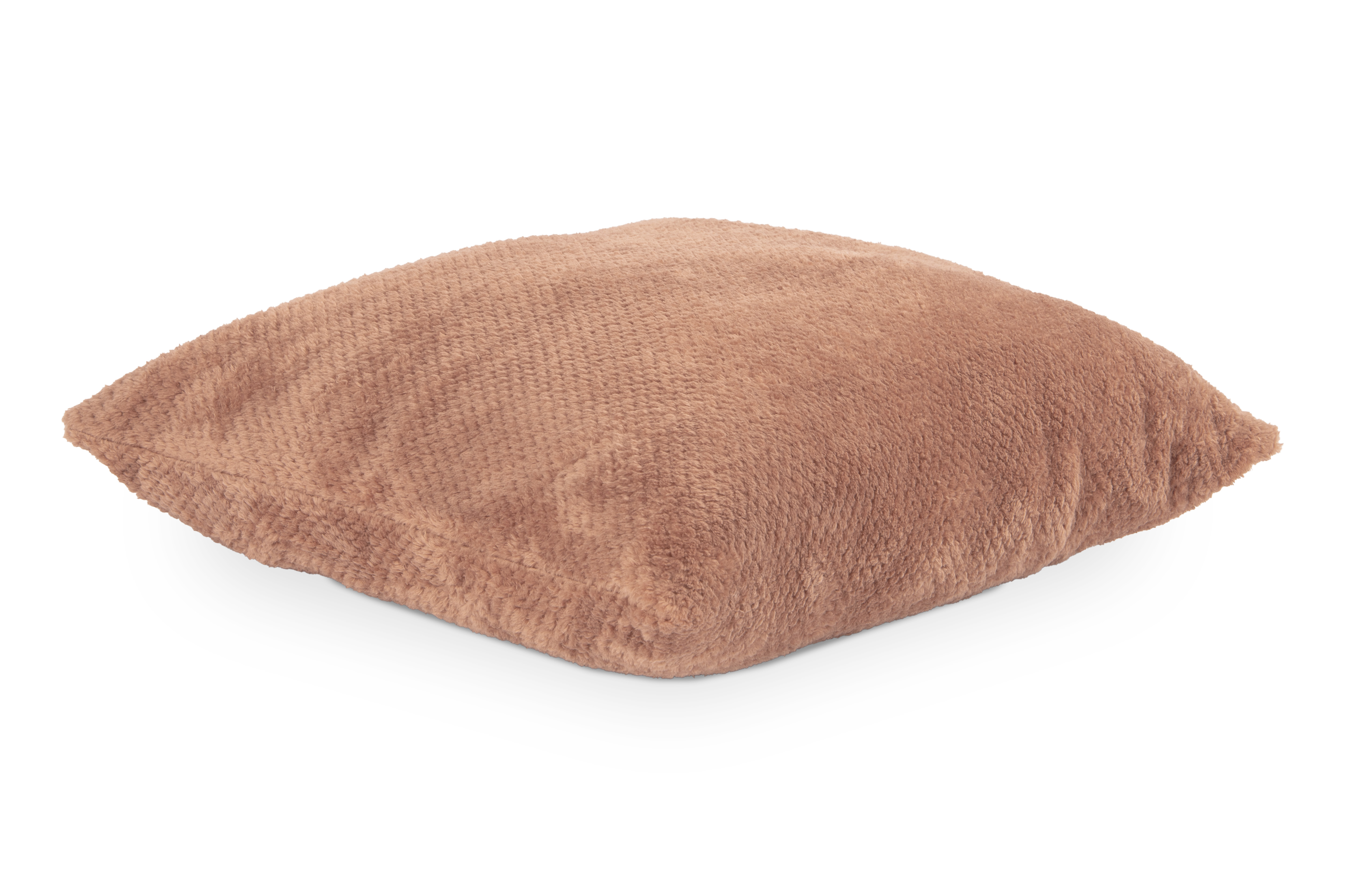 Coussin décoratif (rempli) PIPPA – flanelle jacquard – 45x45 cm, moka