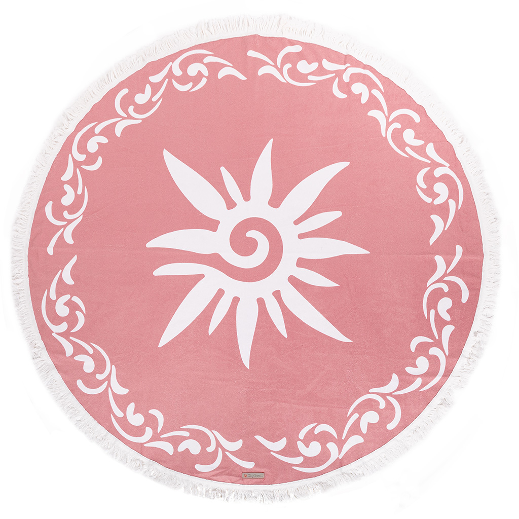 Strandlaken Sun City, dia 150 cm - Mauve wood