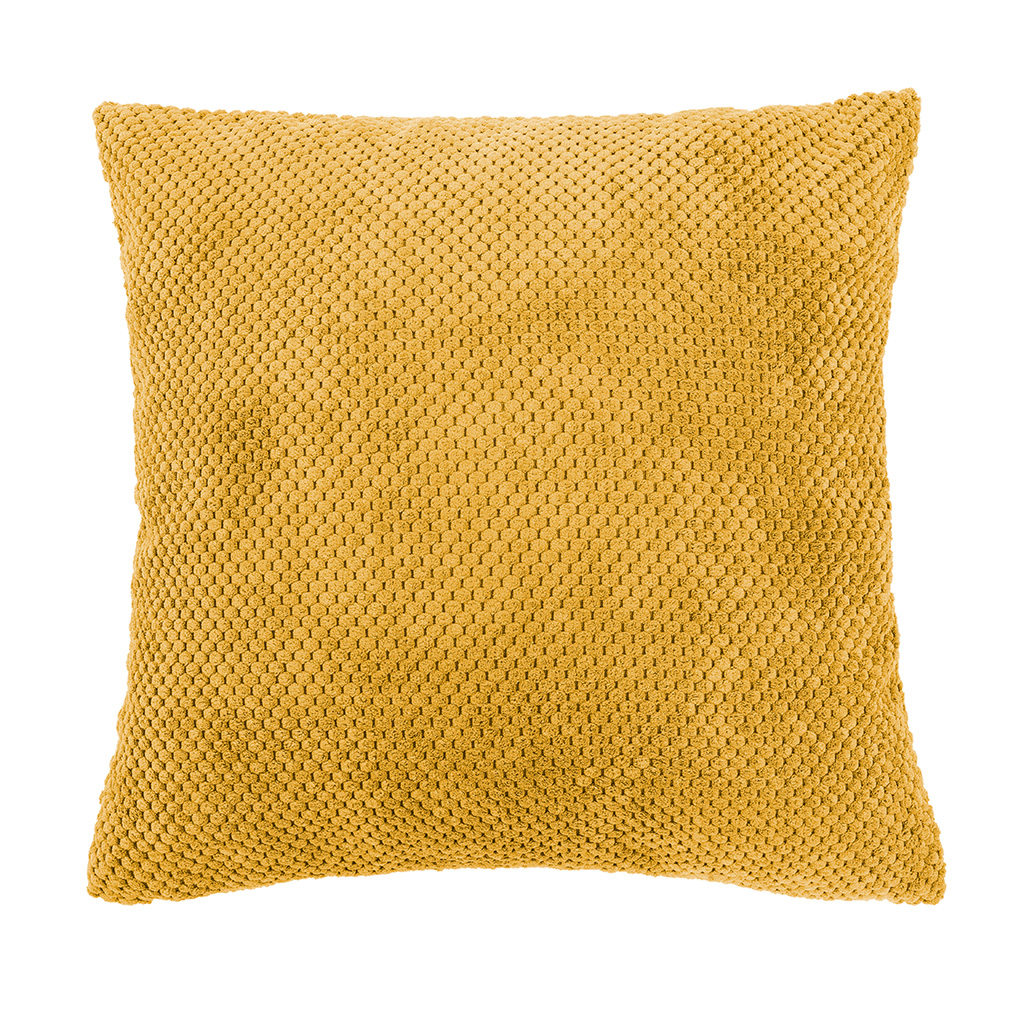 Kussen (gevuld) Bubble 45x45cm, lemon curry