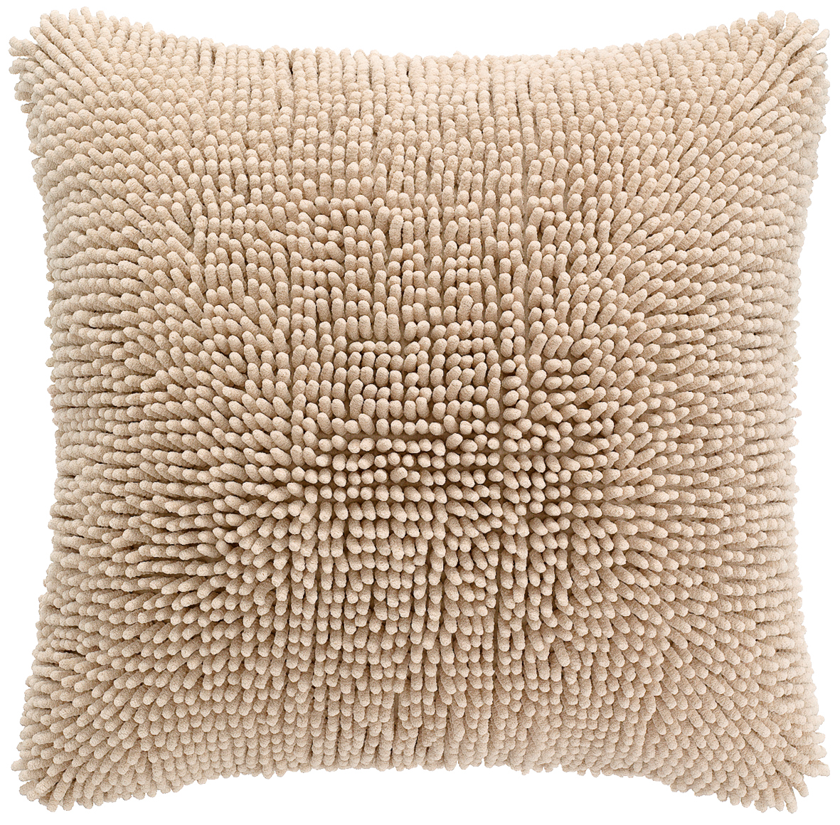 Coussin (rempli) Shaggy Natural, front+back + zipper