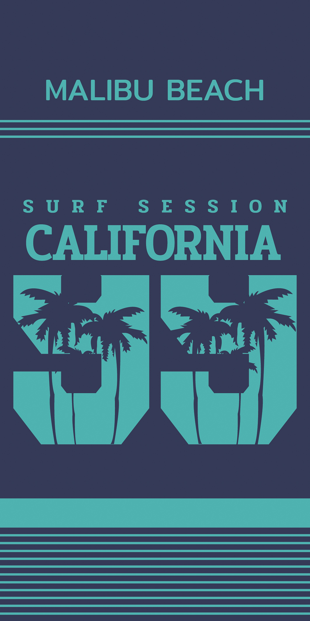 Beach towel BEACHLIFE, 90x180 cm, California