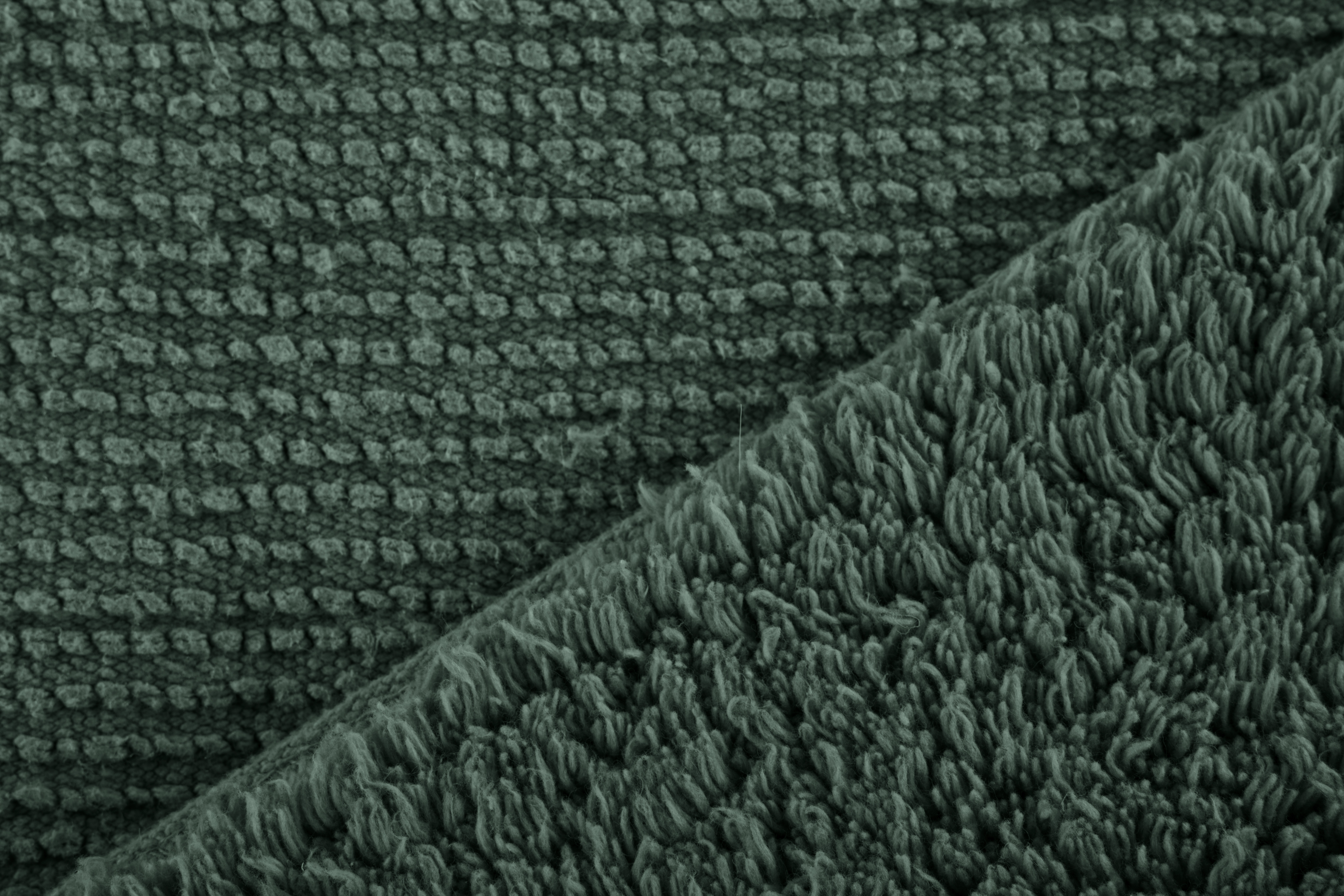 Bath mat RIVA - Cotton - Non-slip - 60x100 cm, dark green