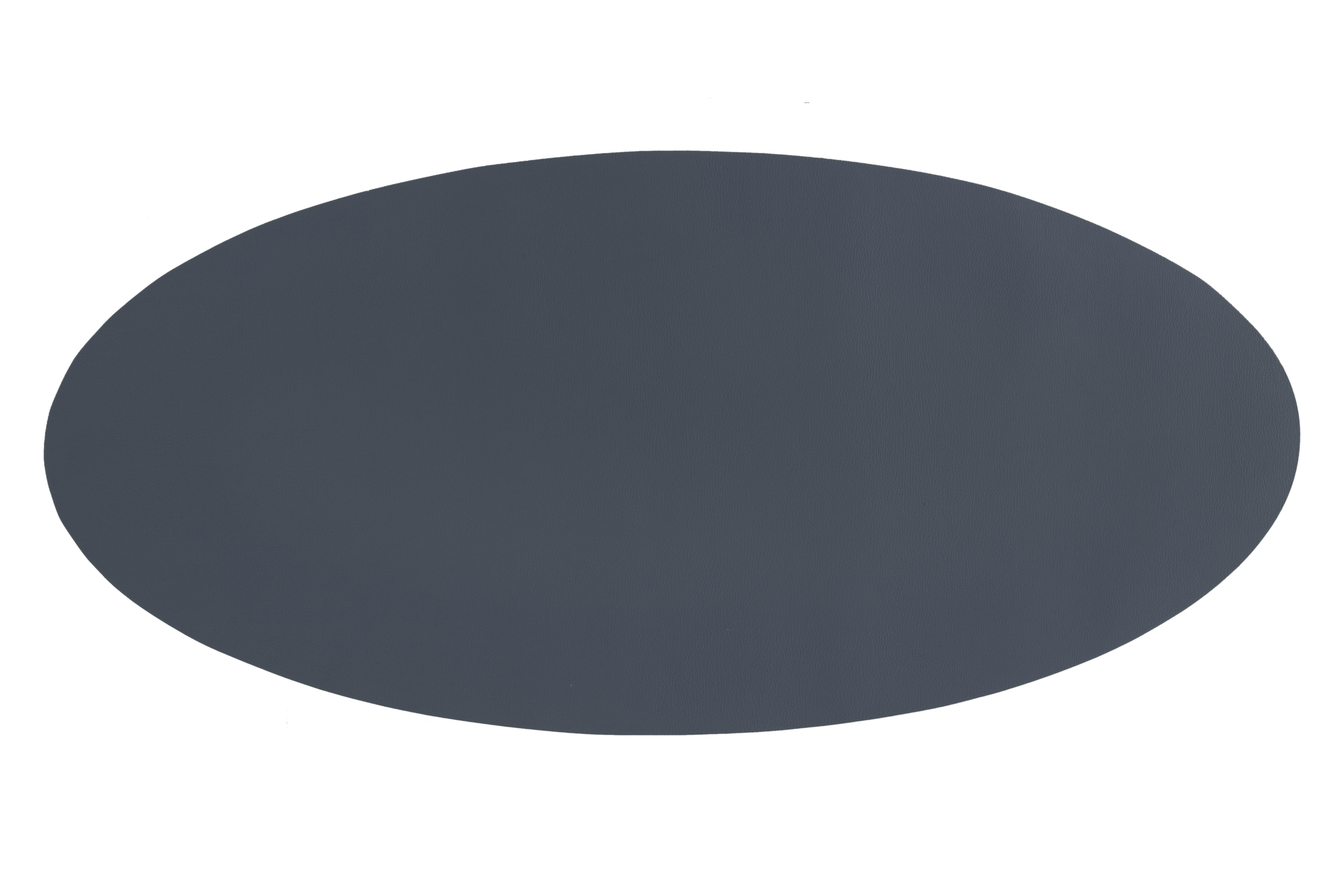 Centerpiece mat oval -Leather look imitation  33X70cm, blue