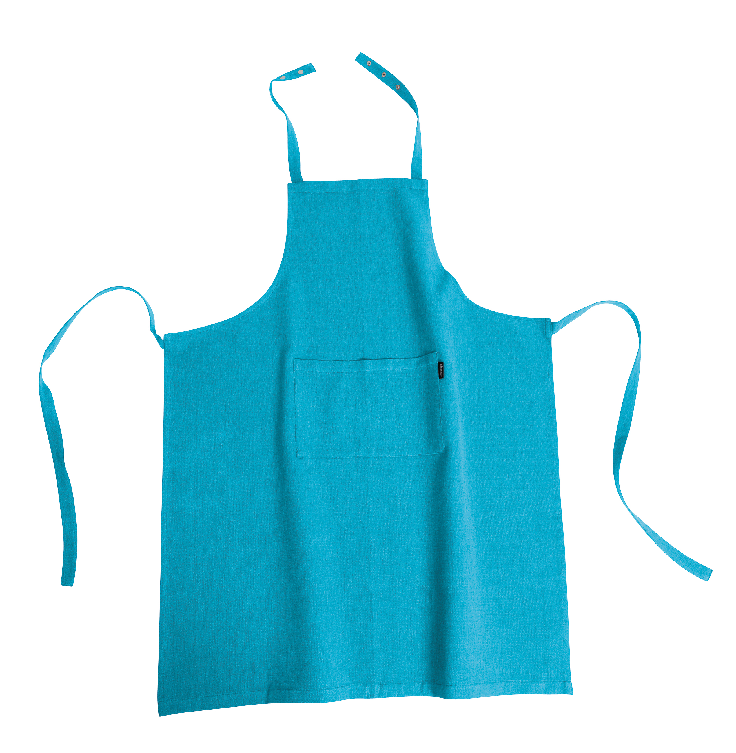 Schort Prof. Chambray, 85x105 cm, aqua