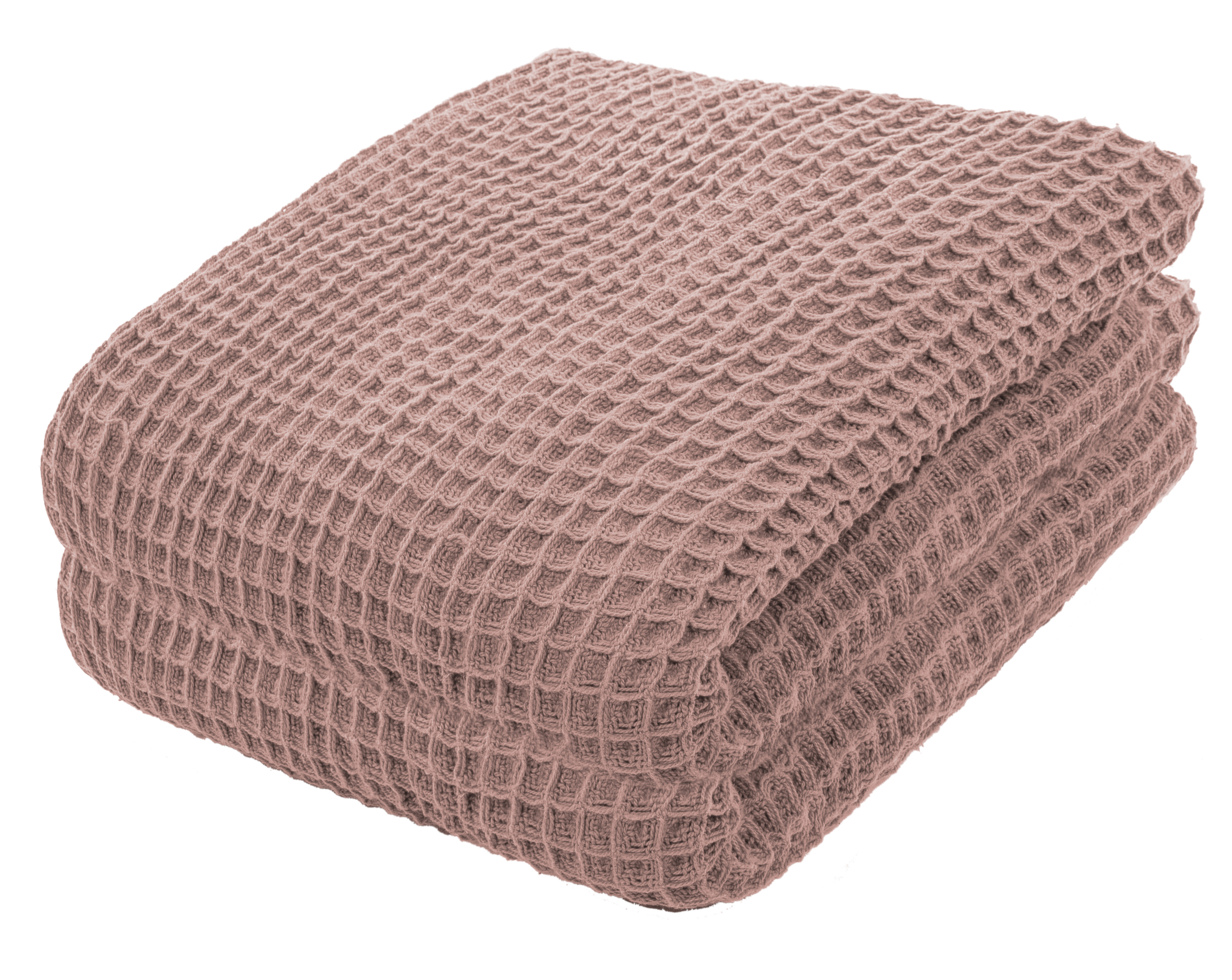 Bedspread cotton WAFFLE 250x260cm, mauve