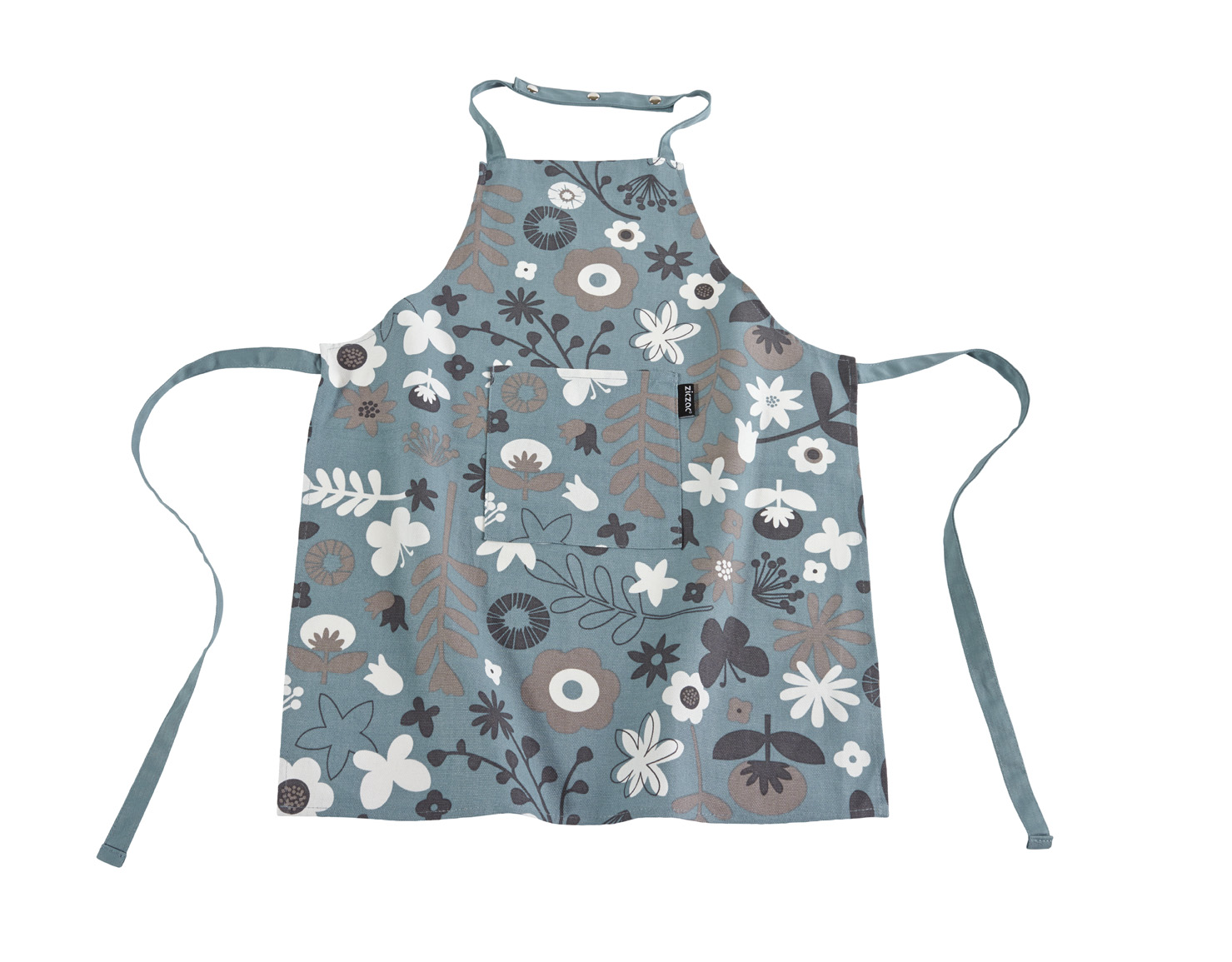 Kinderschort floral CC 52x63cm, soft blue