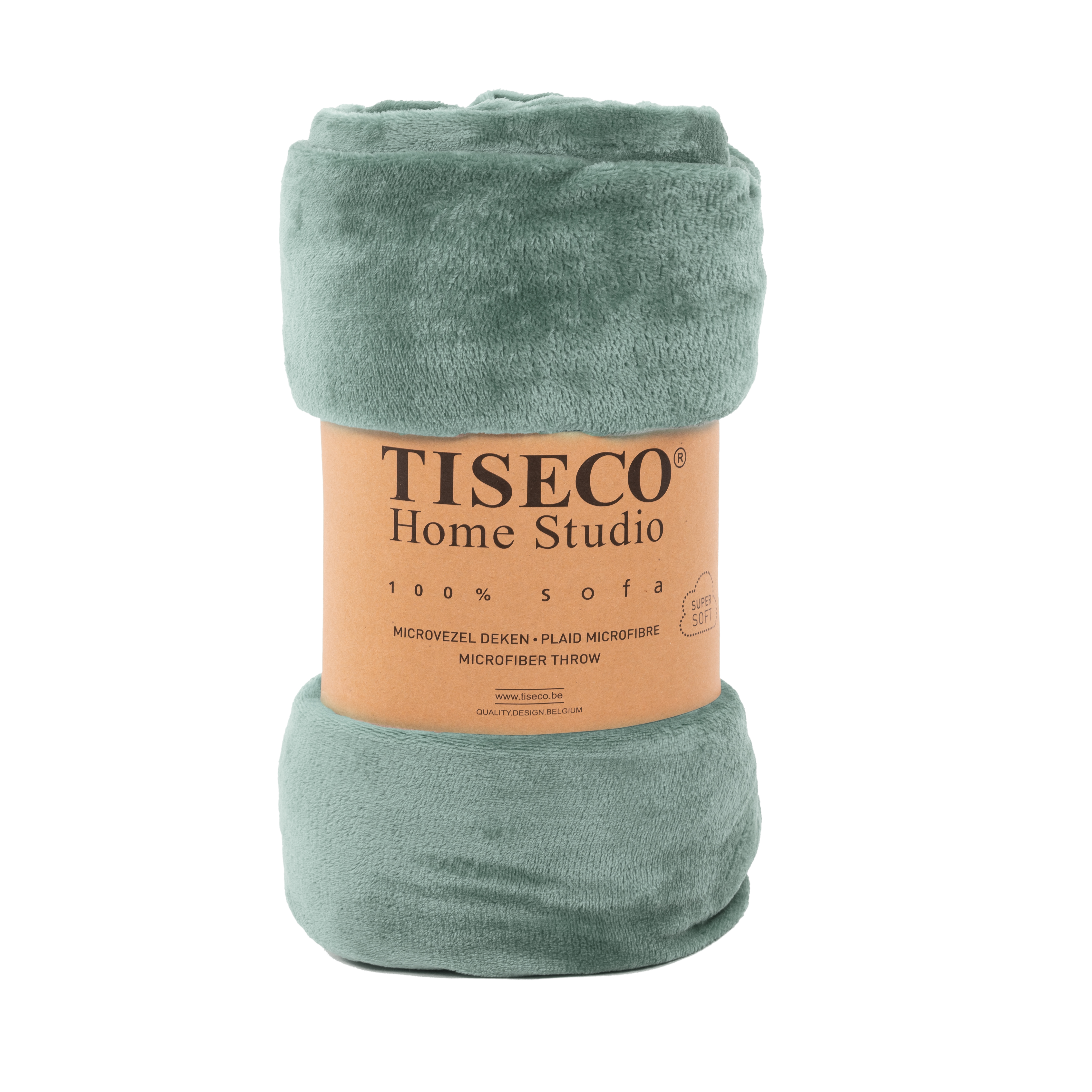 Plaid COSY Microflannel 180x220cm, sage green