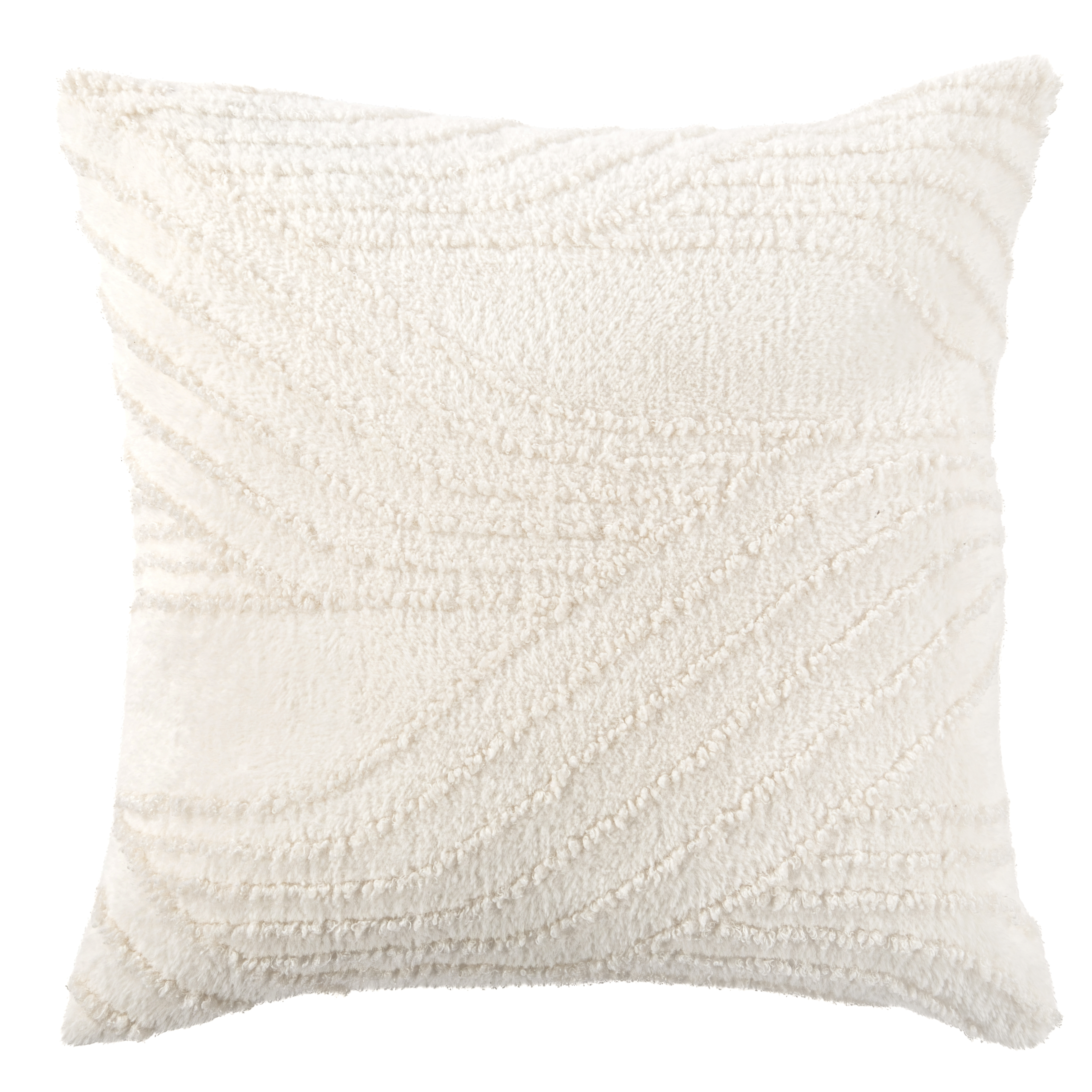 Sierkussen EVERLY - 45x45 cm, ivoor