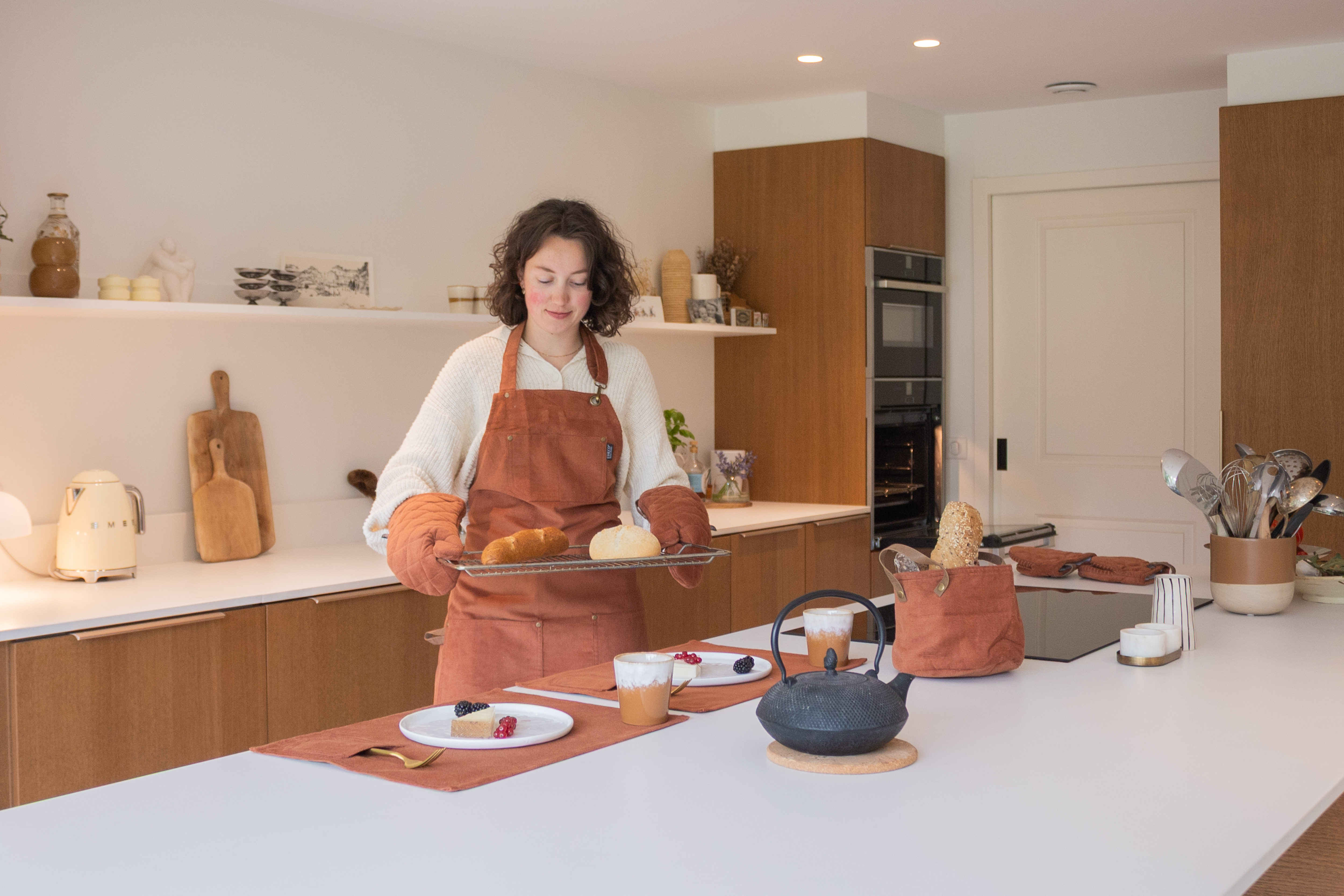 Ovenwant VELMAR - SET/2 - 17x33 cm, cognac