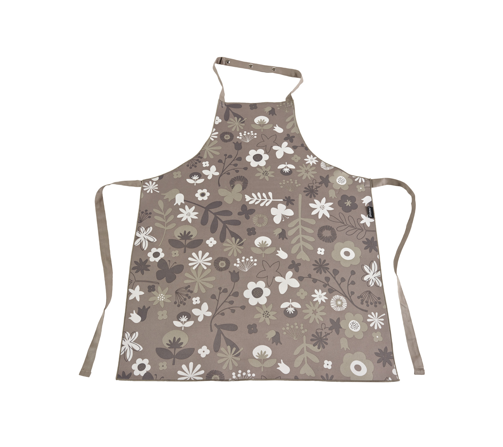 Apron floral CC neoprene  80x63cm, taupe, 2mm photoprint