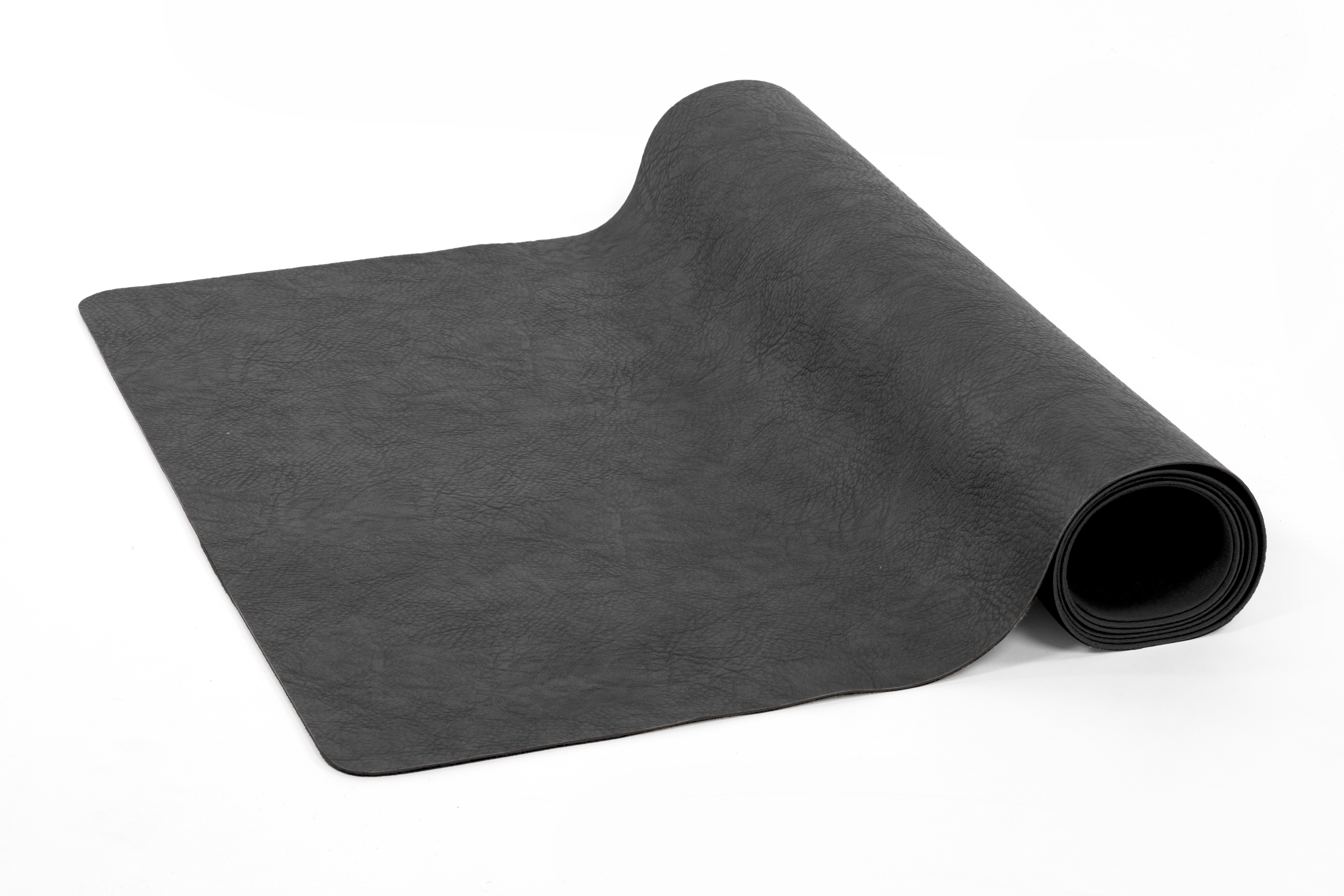 Table runnner TROJA - vegan leather - 44x145 cm, black