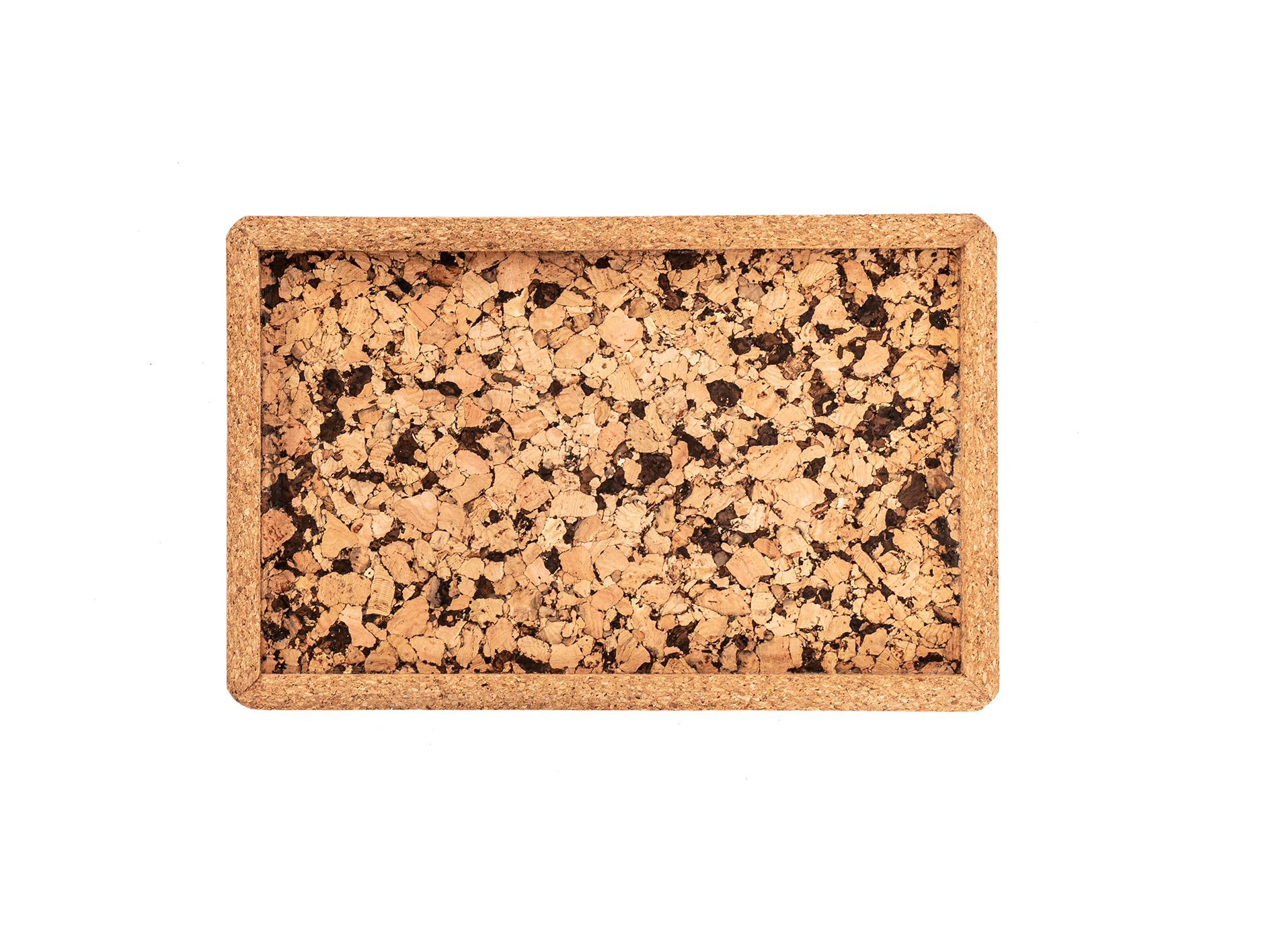 Tray QUERCO cork rectangle 22.5x14.5x1.5 cm - coal/1102