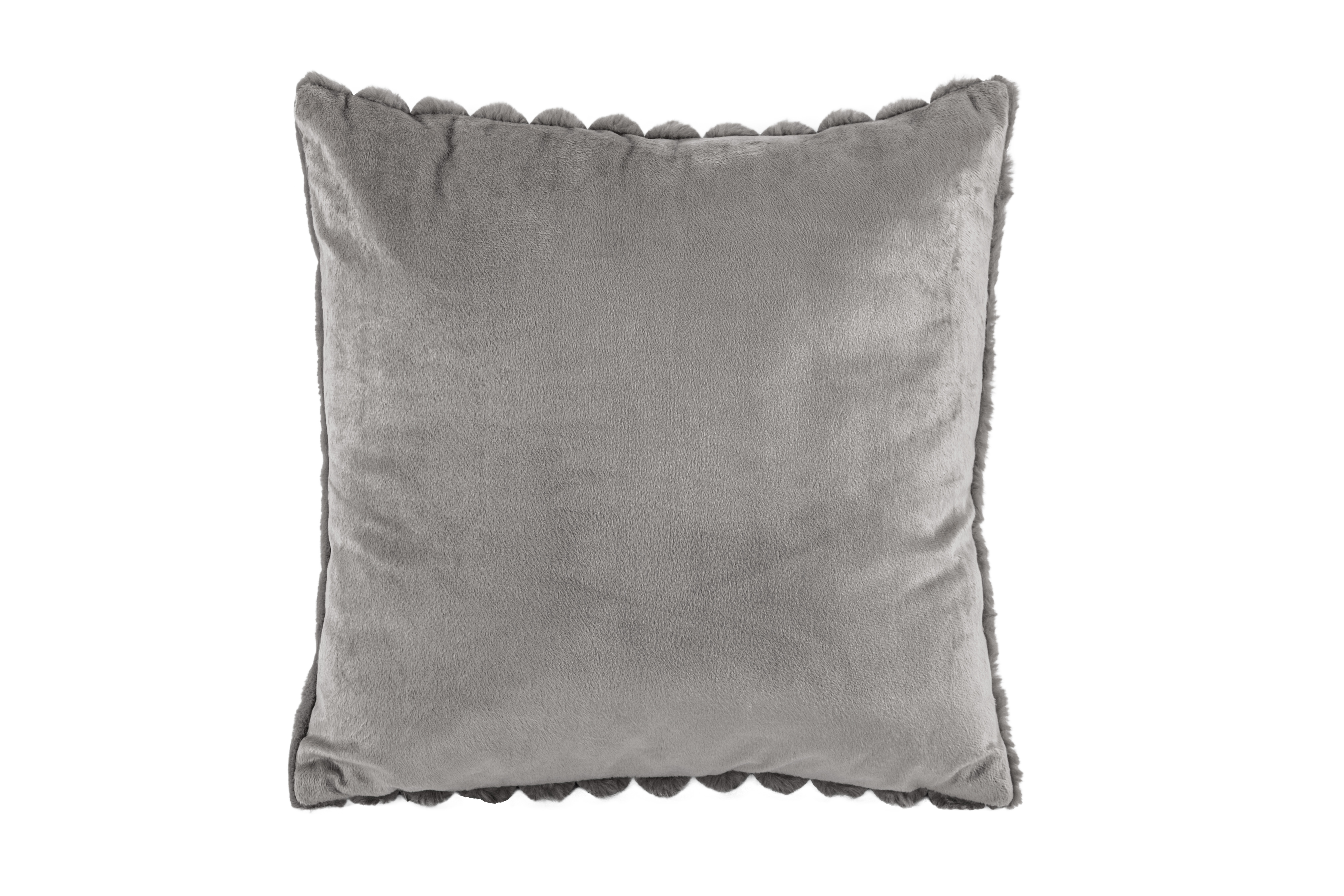 Coussin (rempli) Rabbit stripe fur - 45x45cm, grey