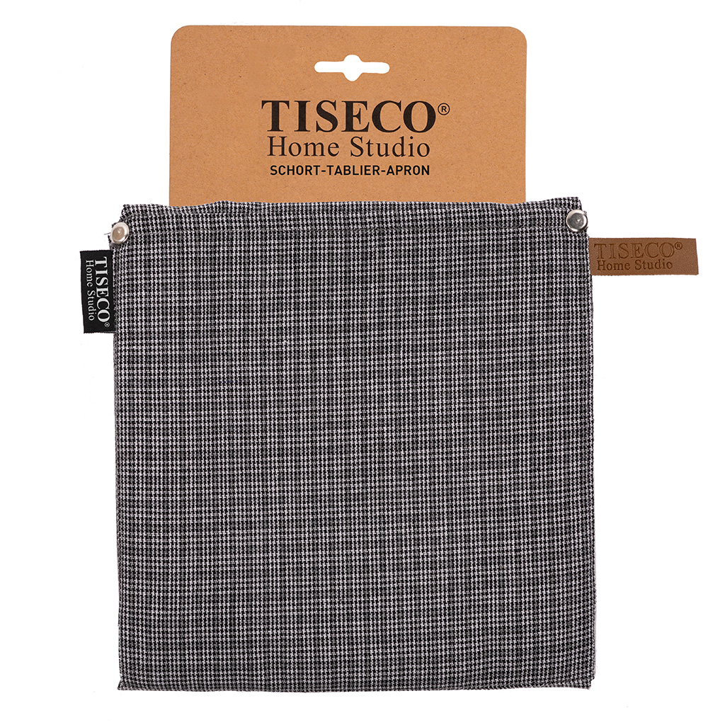 Tablier SHERLOCK HOUNDSTOOTH - 68x85 cm, noir