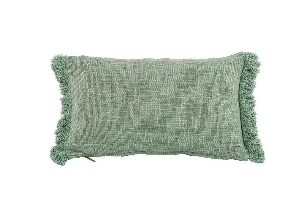 Kussen (gevuld) COTTON SLUB SOLID 30x50CM, chinois green