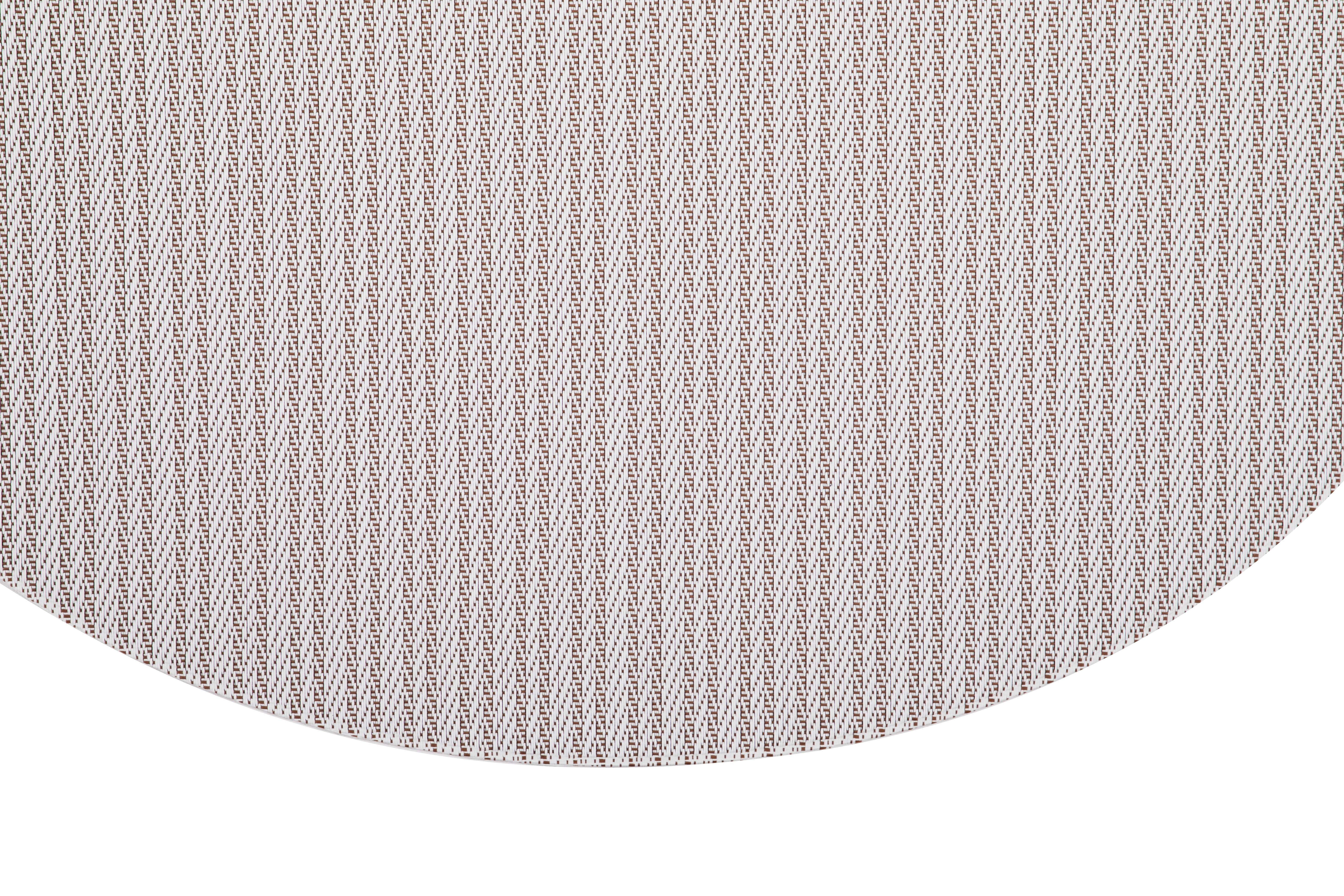 Placemat FALLON  oval, 33x45cm, double stripe dark taupe