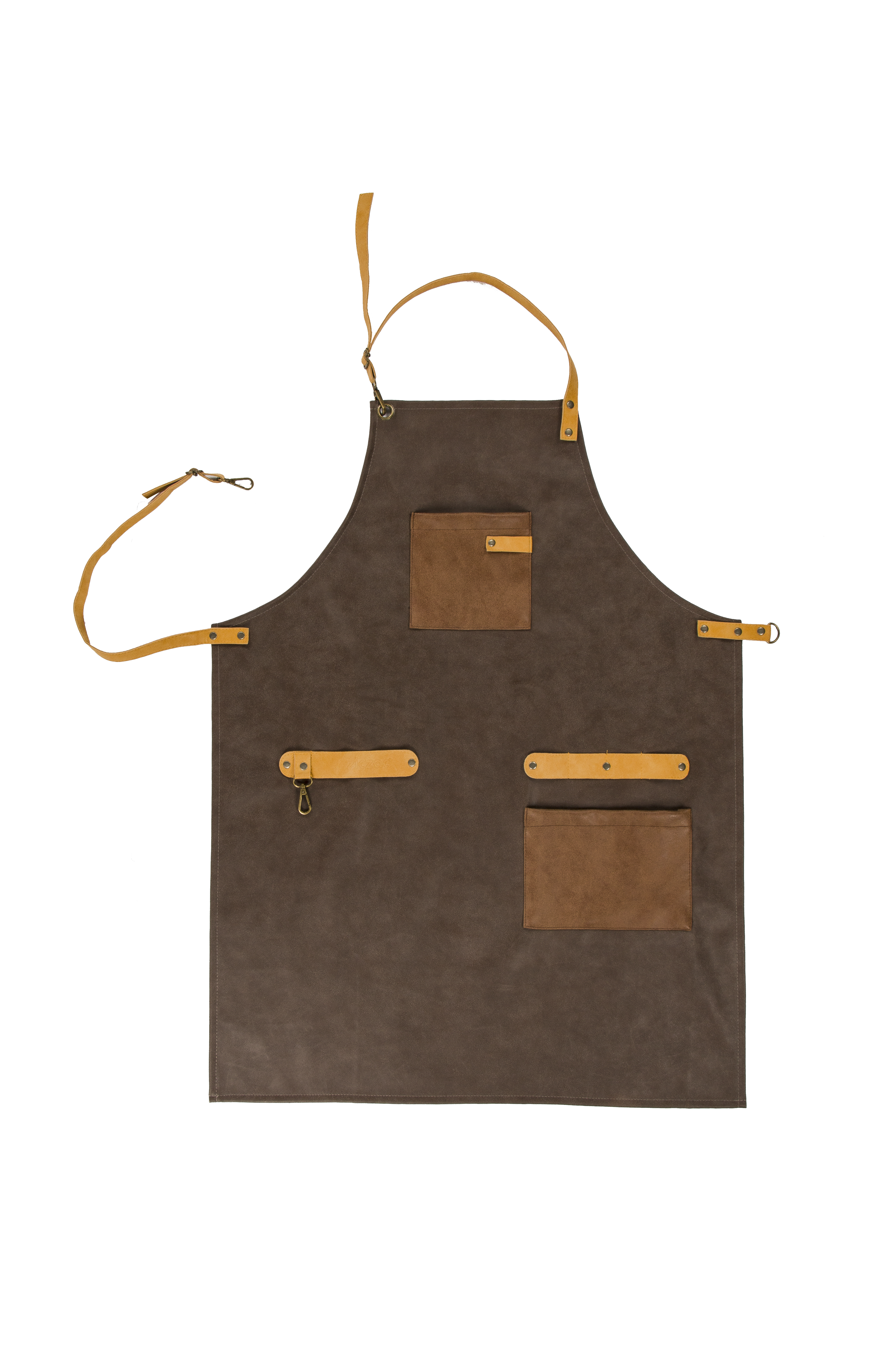 Apron leatherlook, 64x85 cm, brown