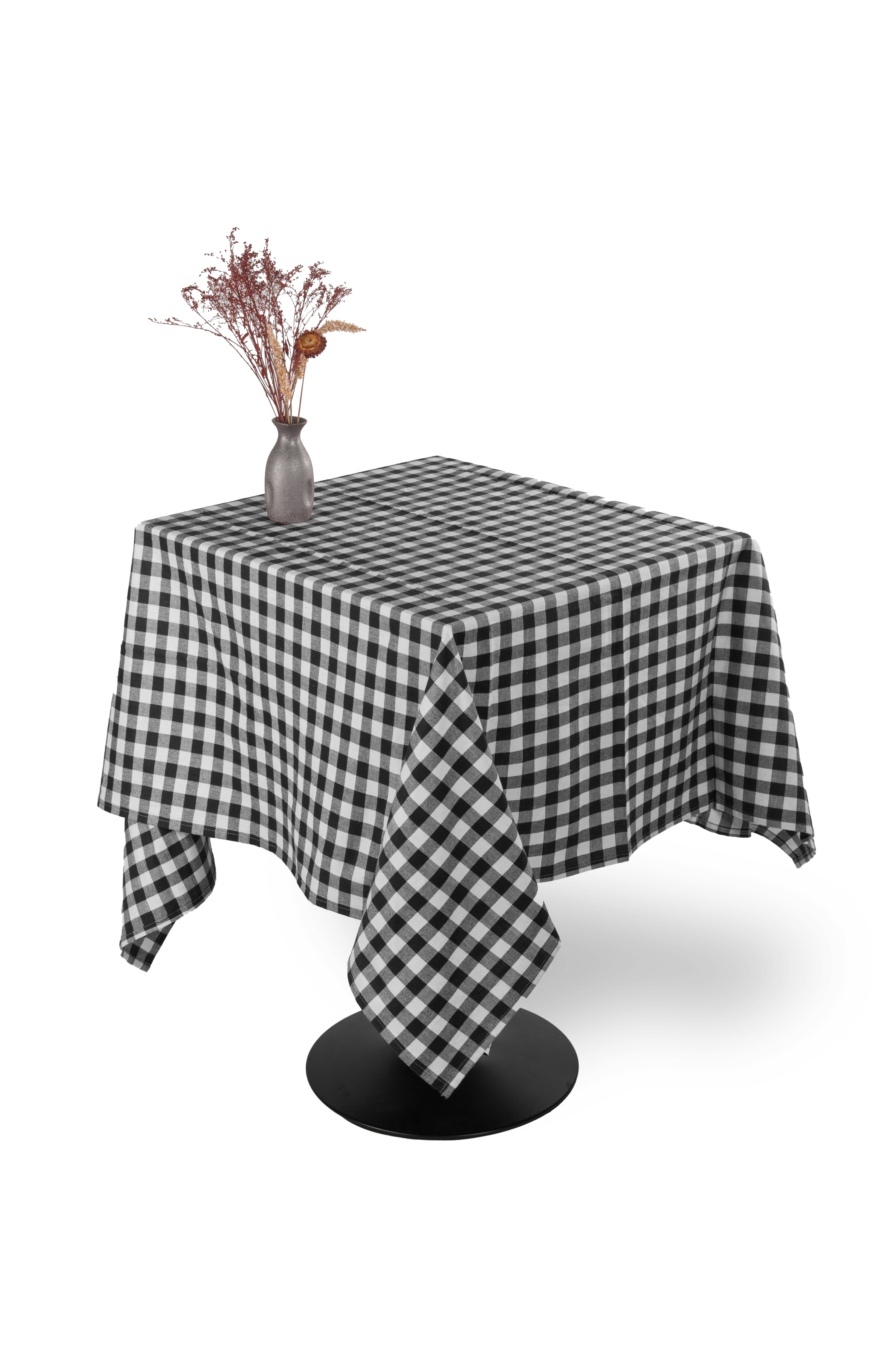 Nappe de table GINGHAM - 150x150 cm, noir