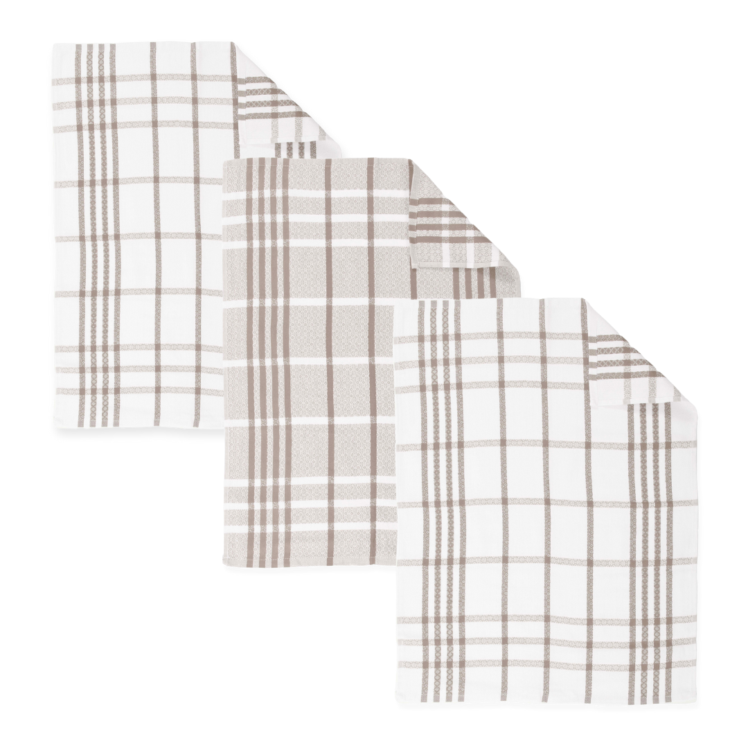 Torchon BIO COTON - SET/3 - 50x70 cm, beige