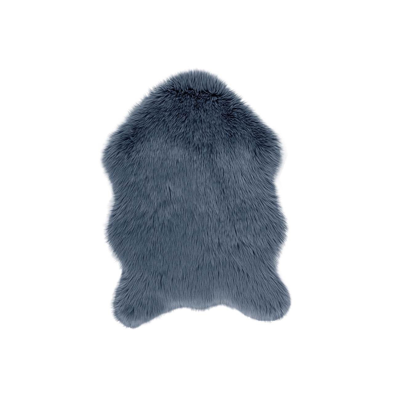 Sheepskin carpet 60x90 cm, blue