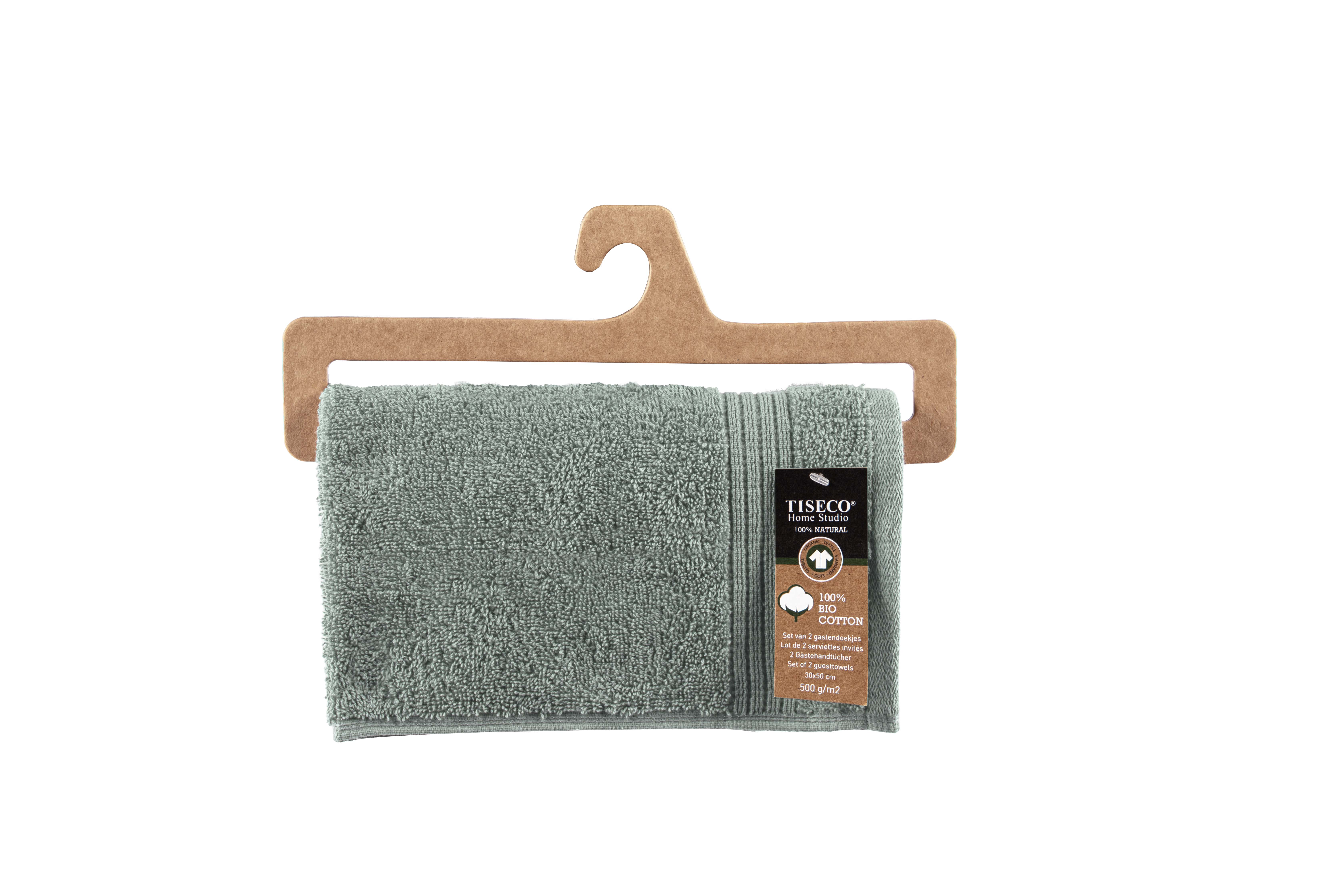 Guest towel EDEN 30x50cm, sage green set/2