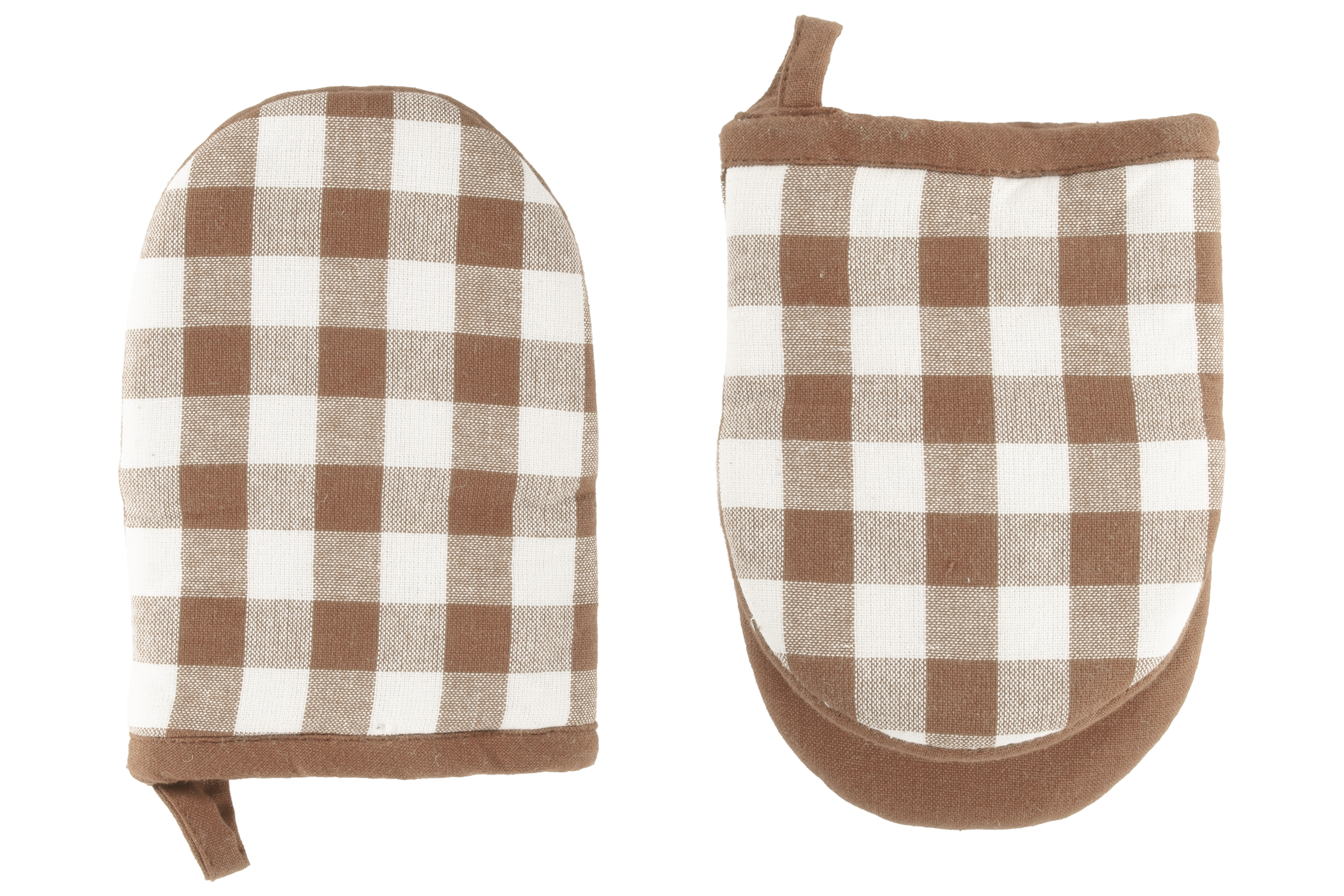 Gripper GINGHAM - SET/2 - 13x19 cm, cognac