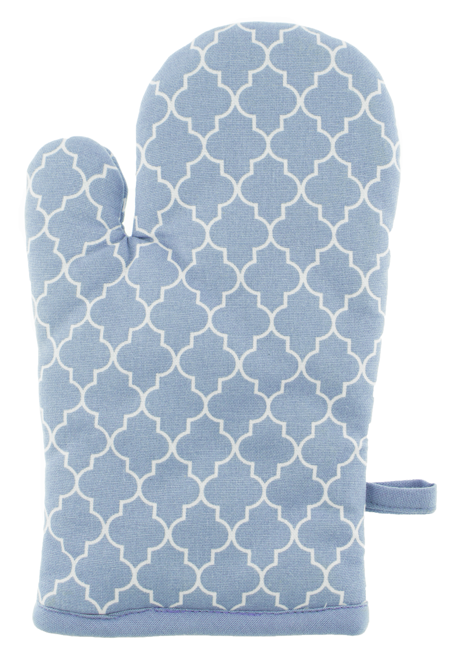 Glove geo arabesk 18x28 ,J-hook, soft blue