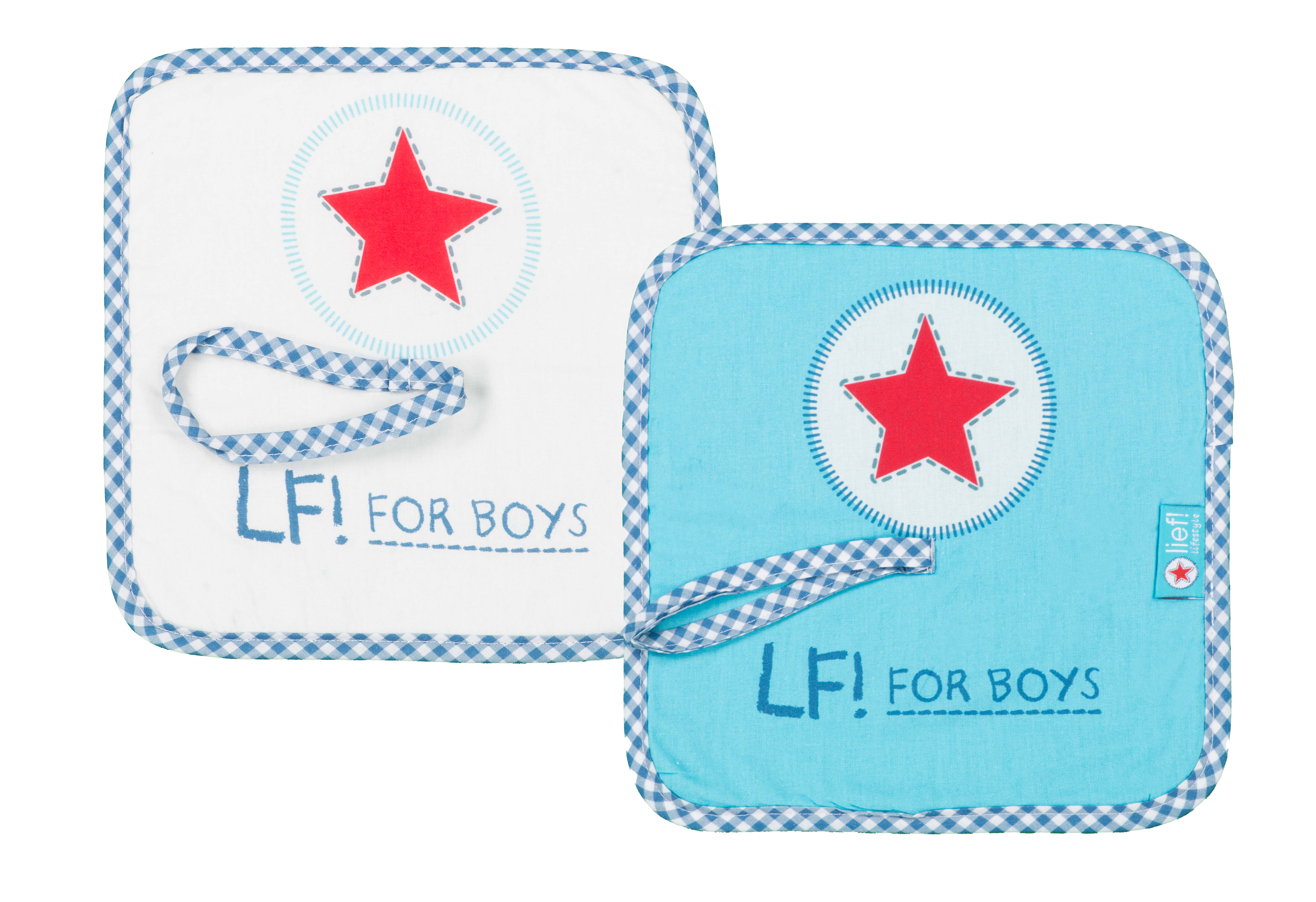 Pacifier cloth Boy uni white, 23x23 cm