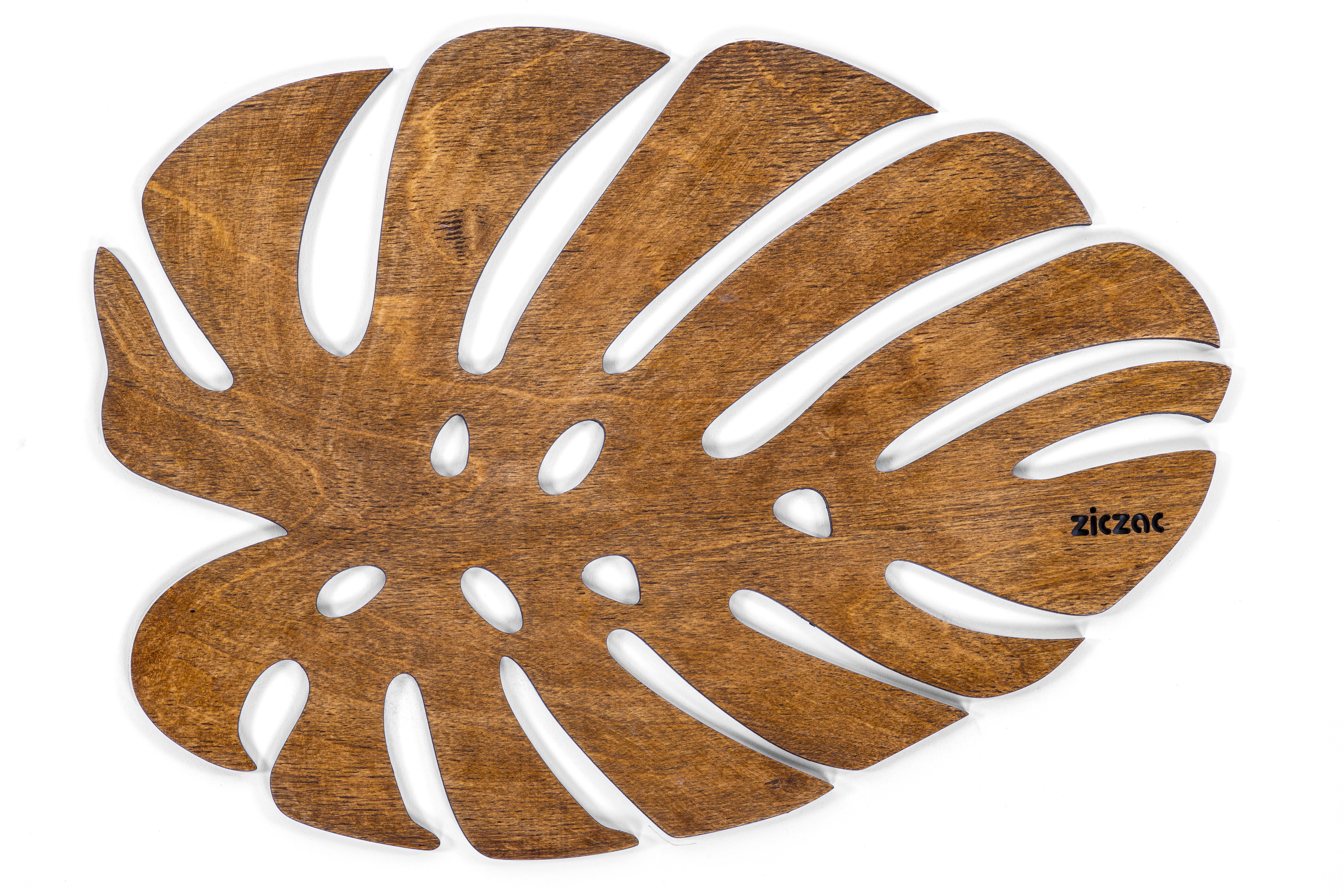 Placemat BIRCH Monstera, 33x45cm, walnut