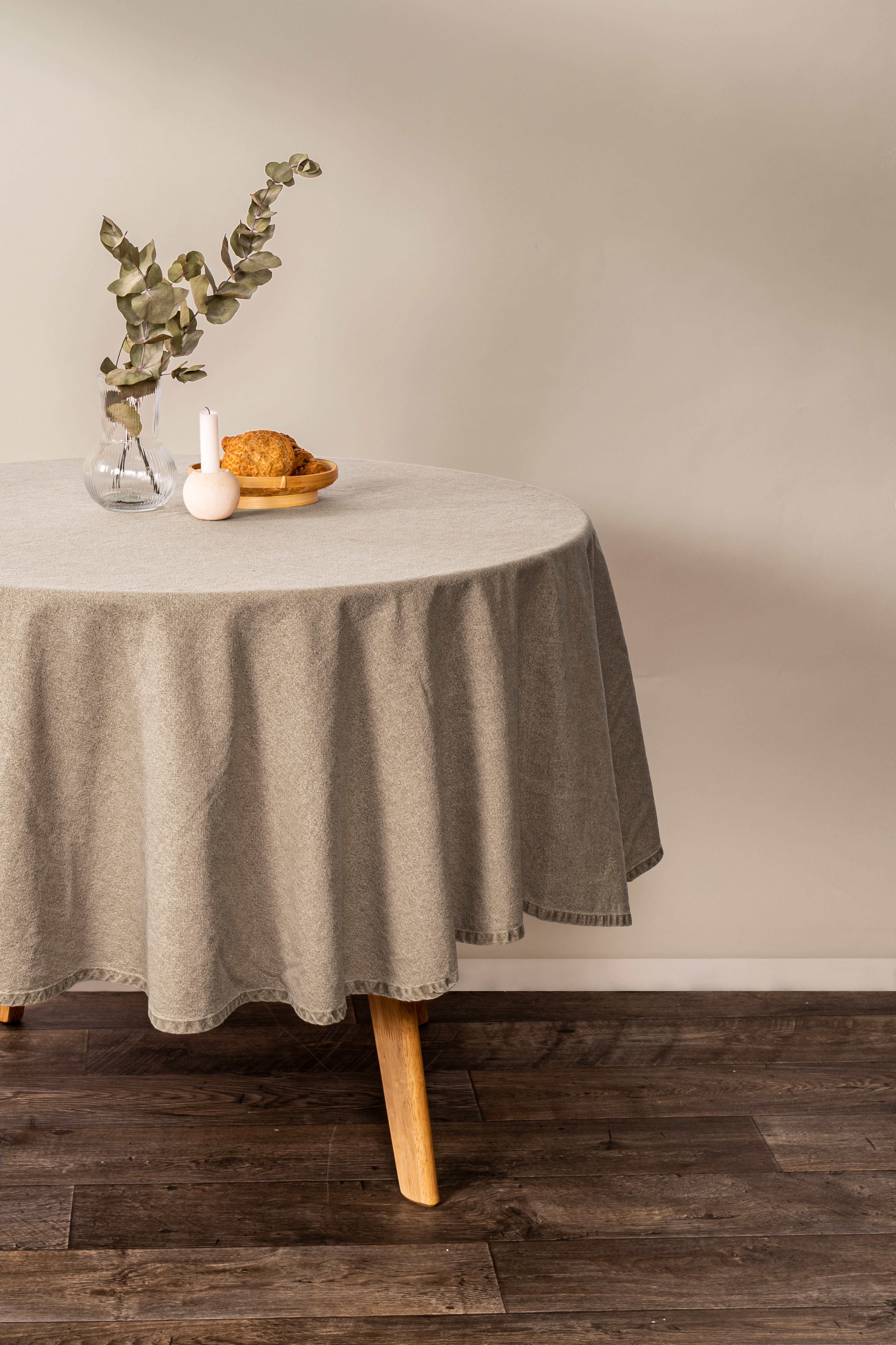 Nappe de table MYRNA dia 180 cm - taupe