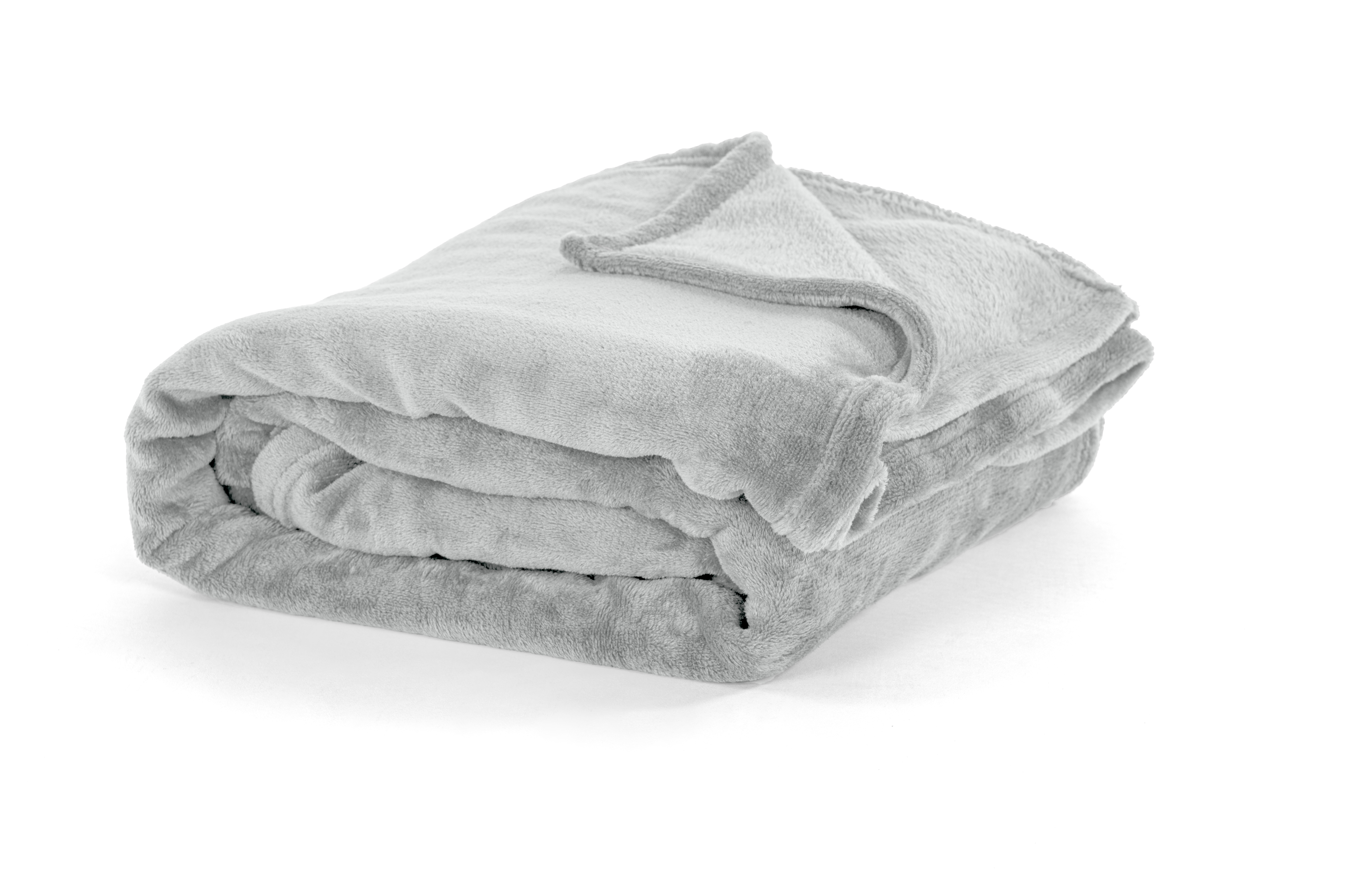 Plaid COSY Microflannel 180x220cm, light grey