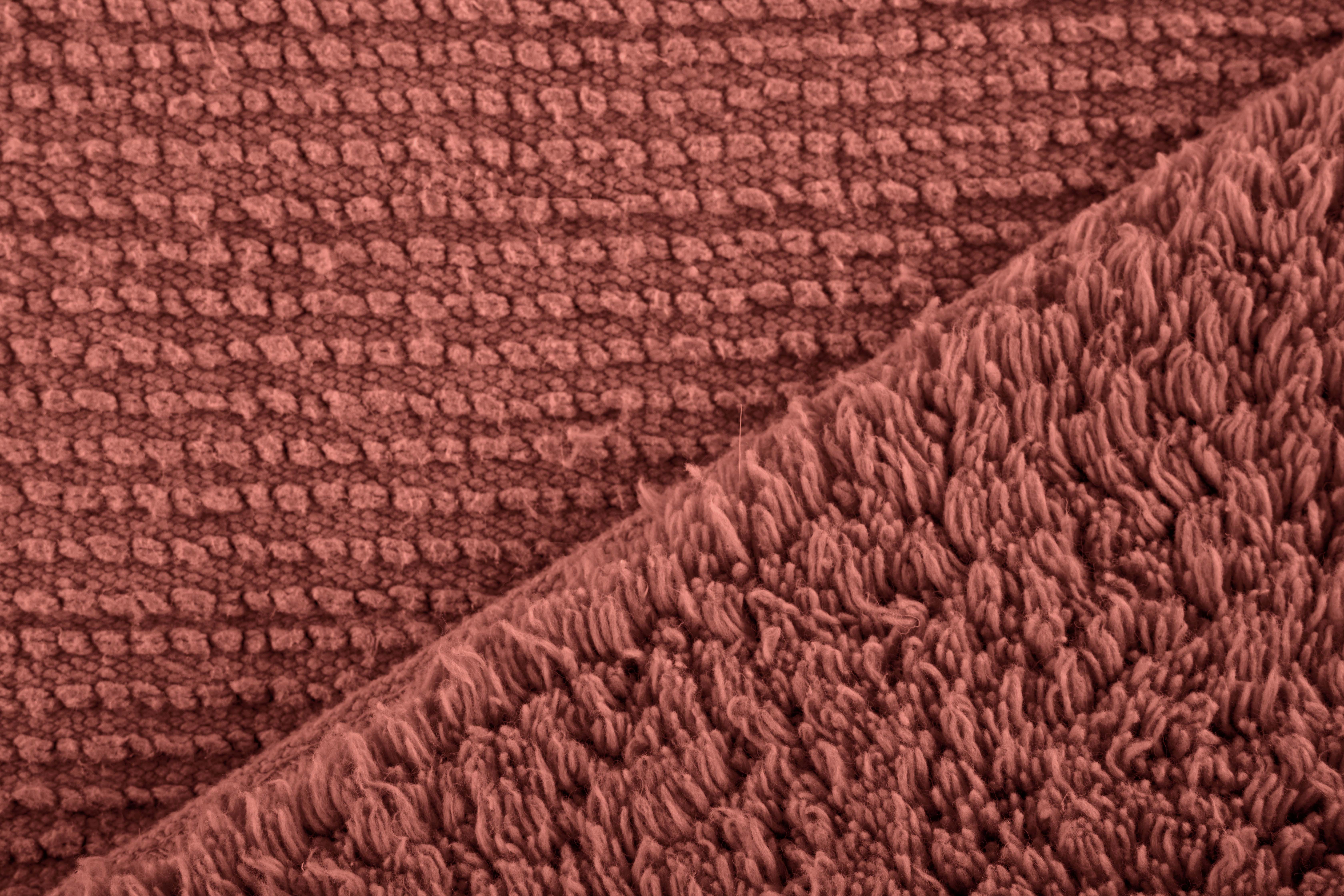 RIVA badtapijt - katoen antislip, 60x60cm, terra