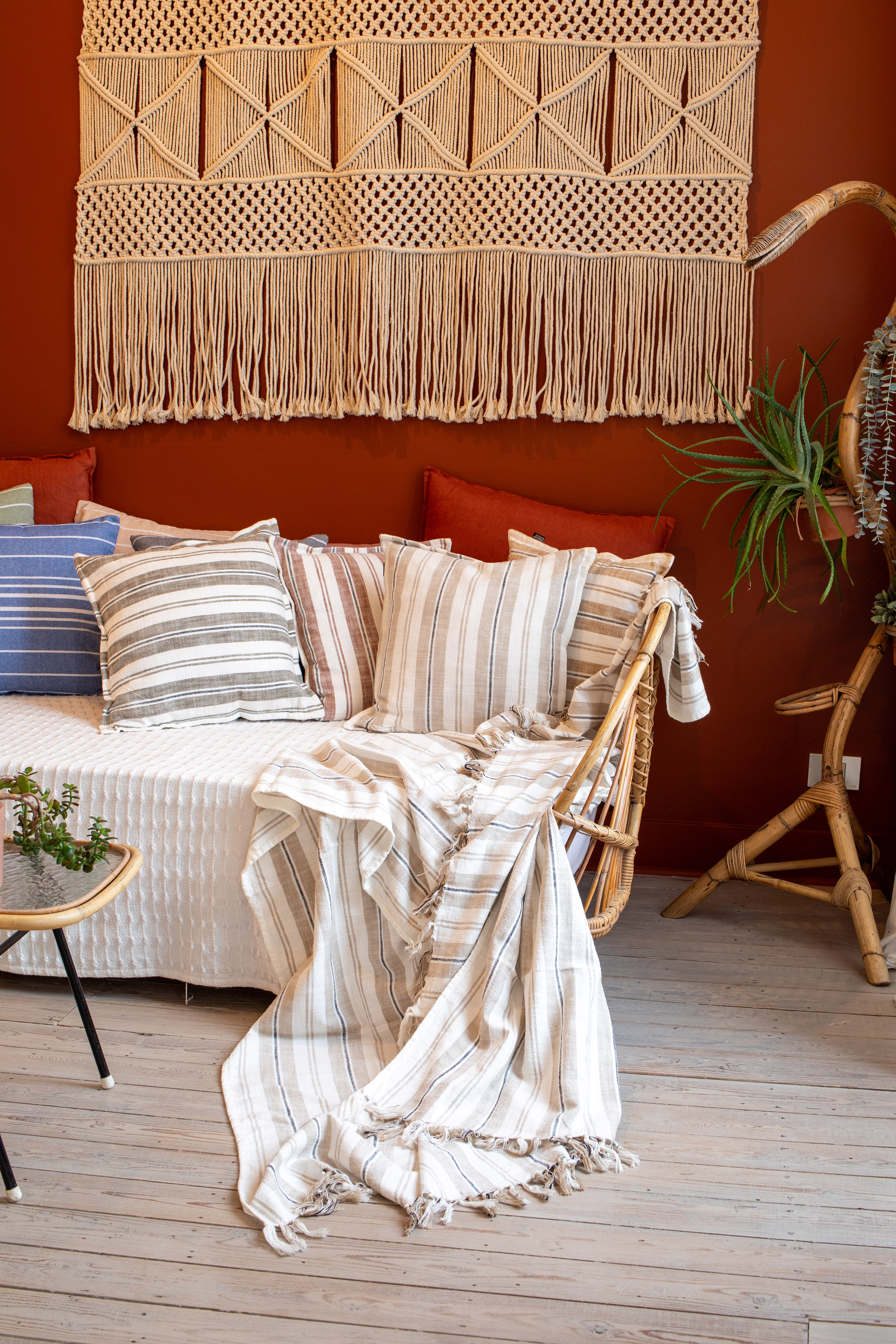 Coussin (garni) INDIRA - 45x45 cm, taupe