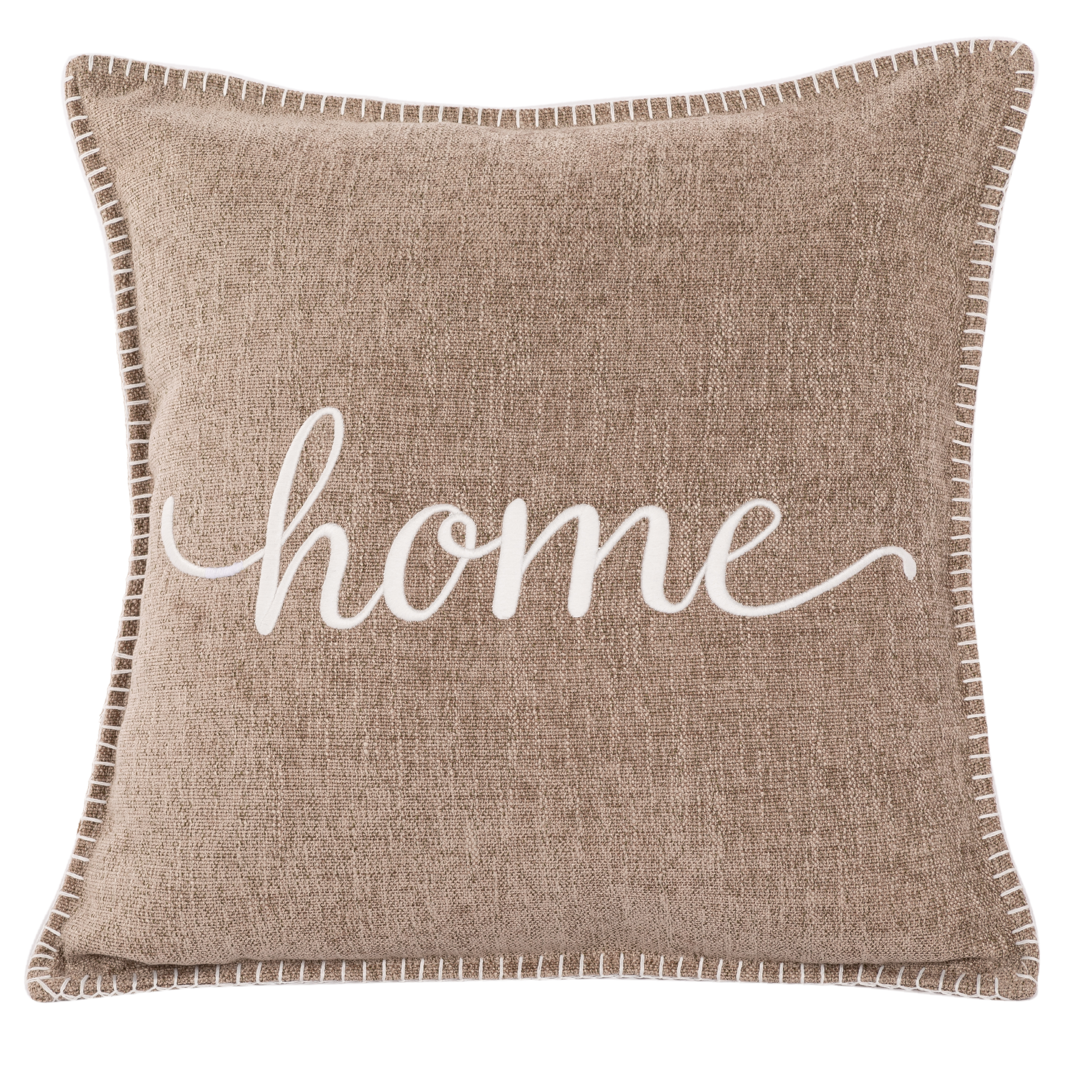 Coussin (rempli) DAMIAN "HOME" - 45X45CM, taupe