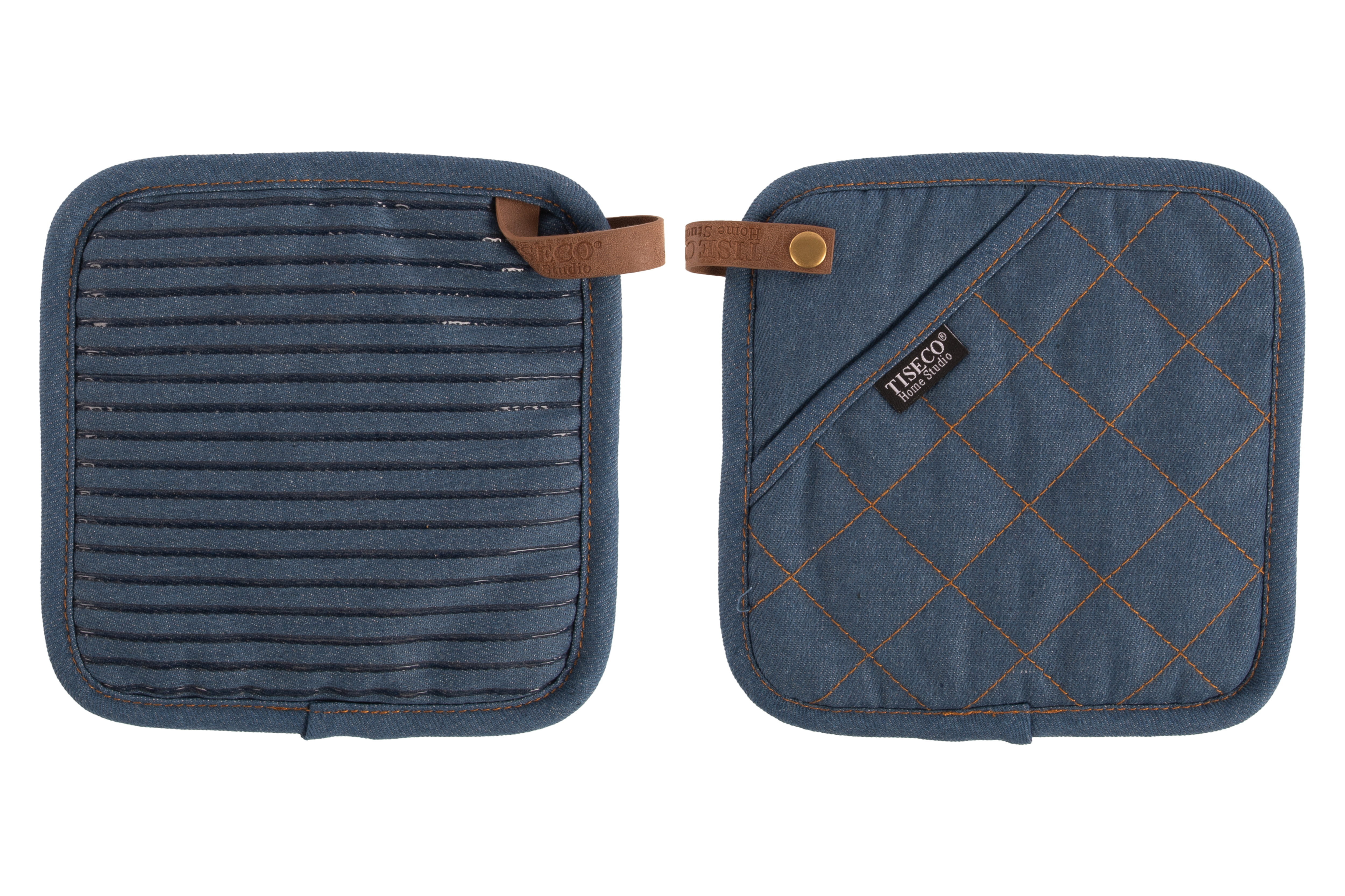 Pannenlap INDIGO - SET/2 - 20x20 cm, donkerblauw